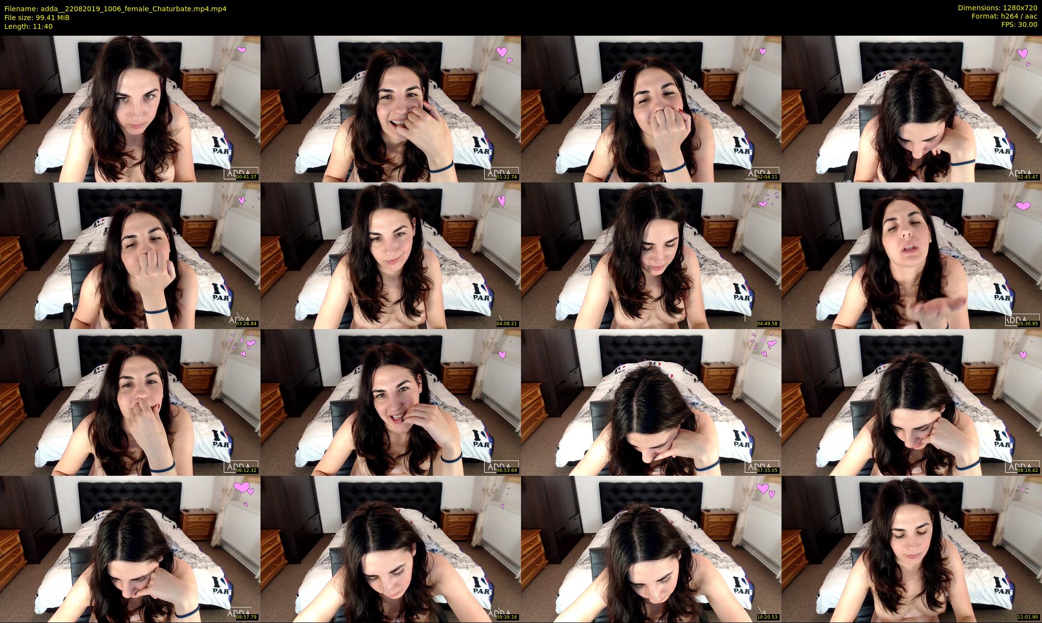 adda_ — 12 minute Chaturbate female cam show recording, 720p, Aug 22, 2019