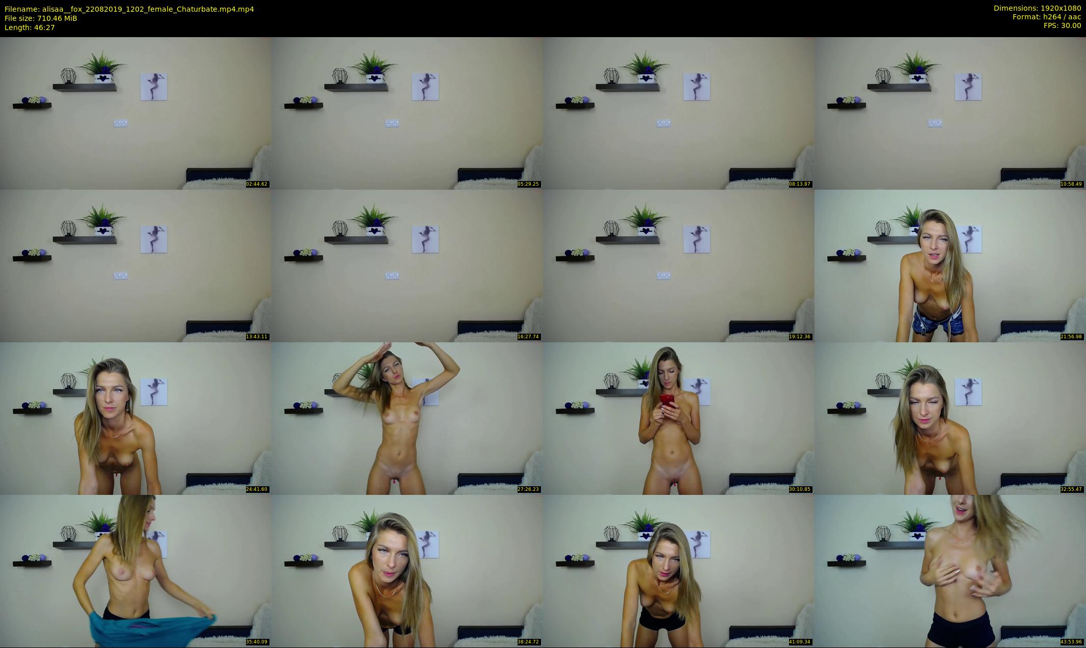 alisaa__fox — 47 minute Chaturbate female cam show recording, 1080p, Aug 22, 2019
