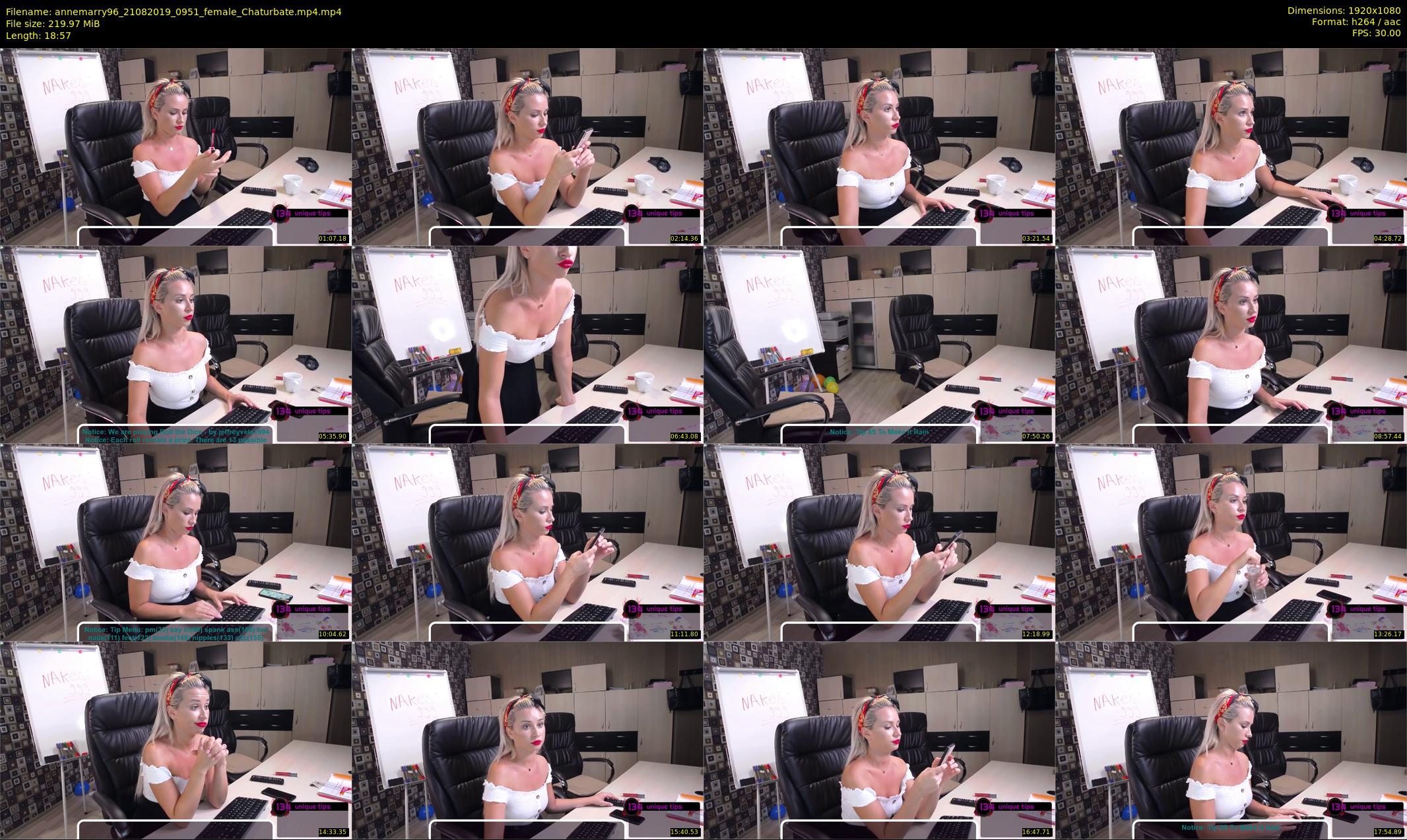 annemarry96 — 19 minute Chaturbate female cam show recording, 1080p, Aug 21, 2019