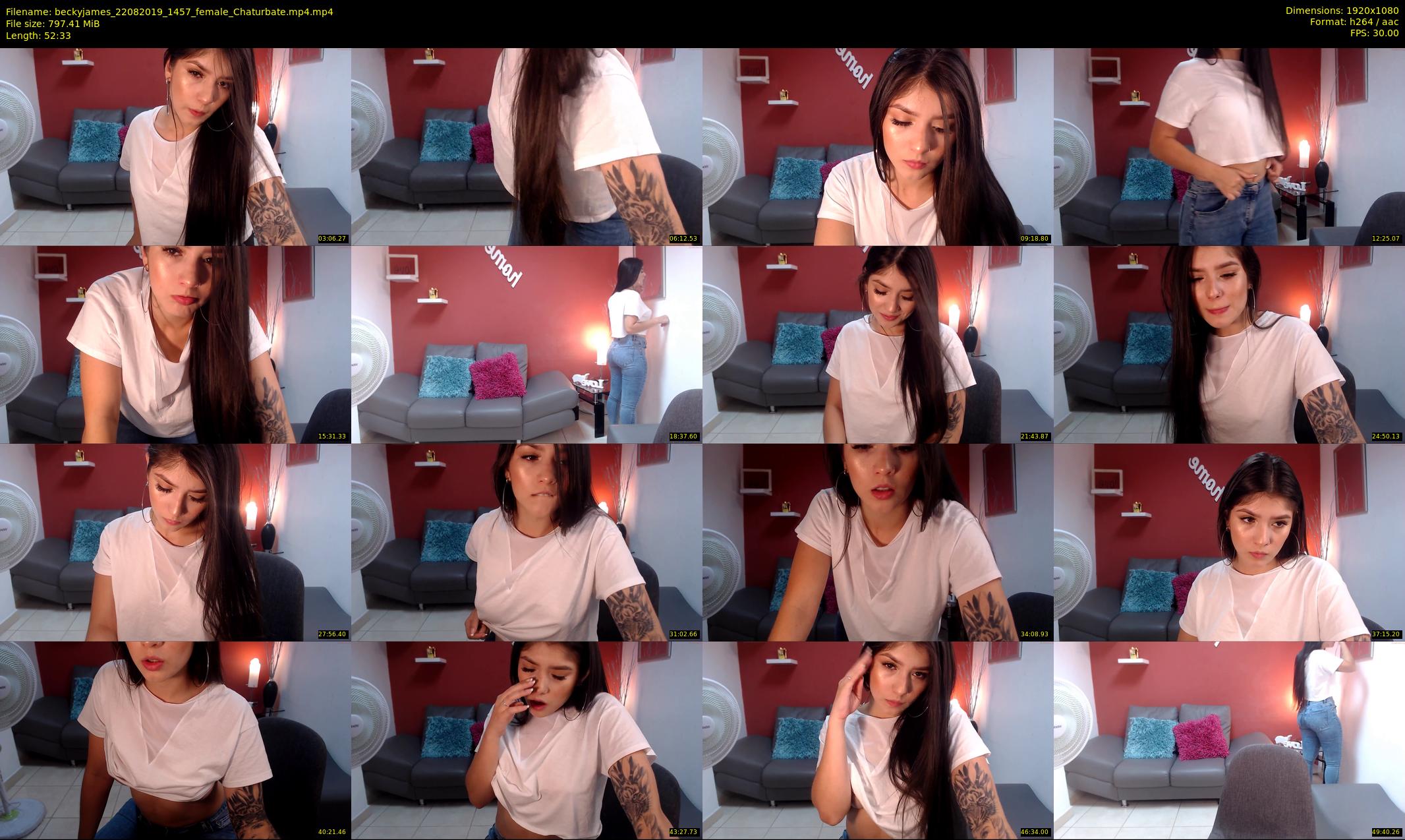 beckyjames — 53 minute Chaturbate female cam show recording, 1080p, Aug 22, 2019