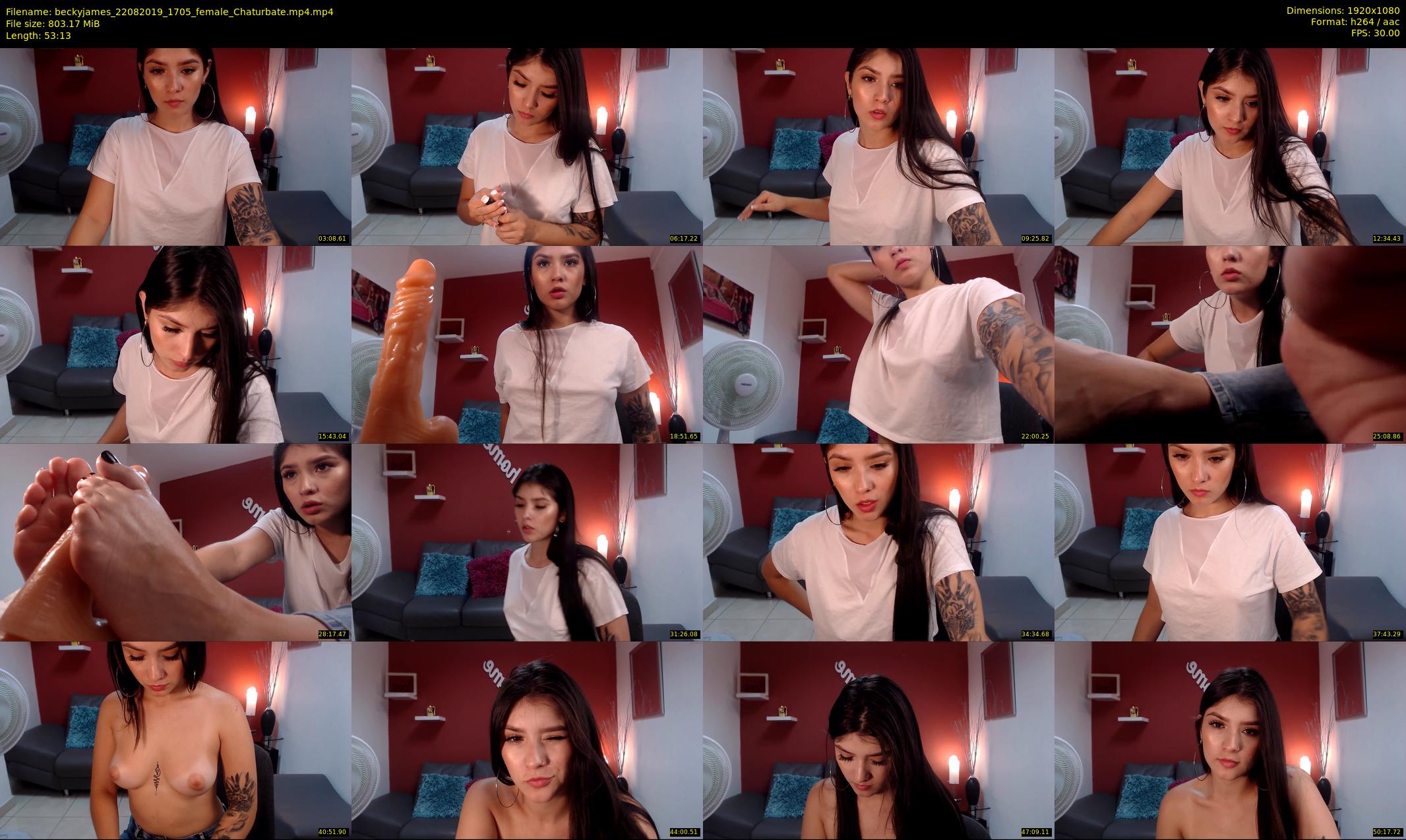 beckyjames — 54 minute Chaturbate female cam show recording, 1080p, Aug 22, 2019