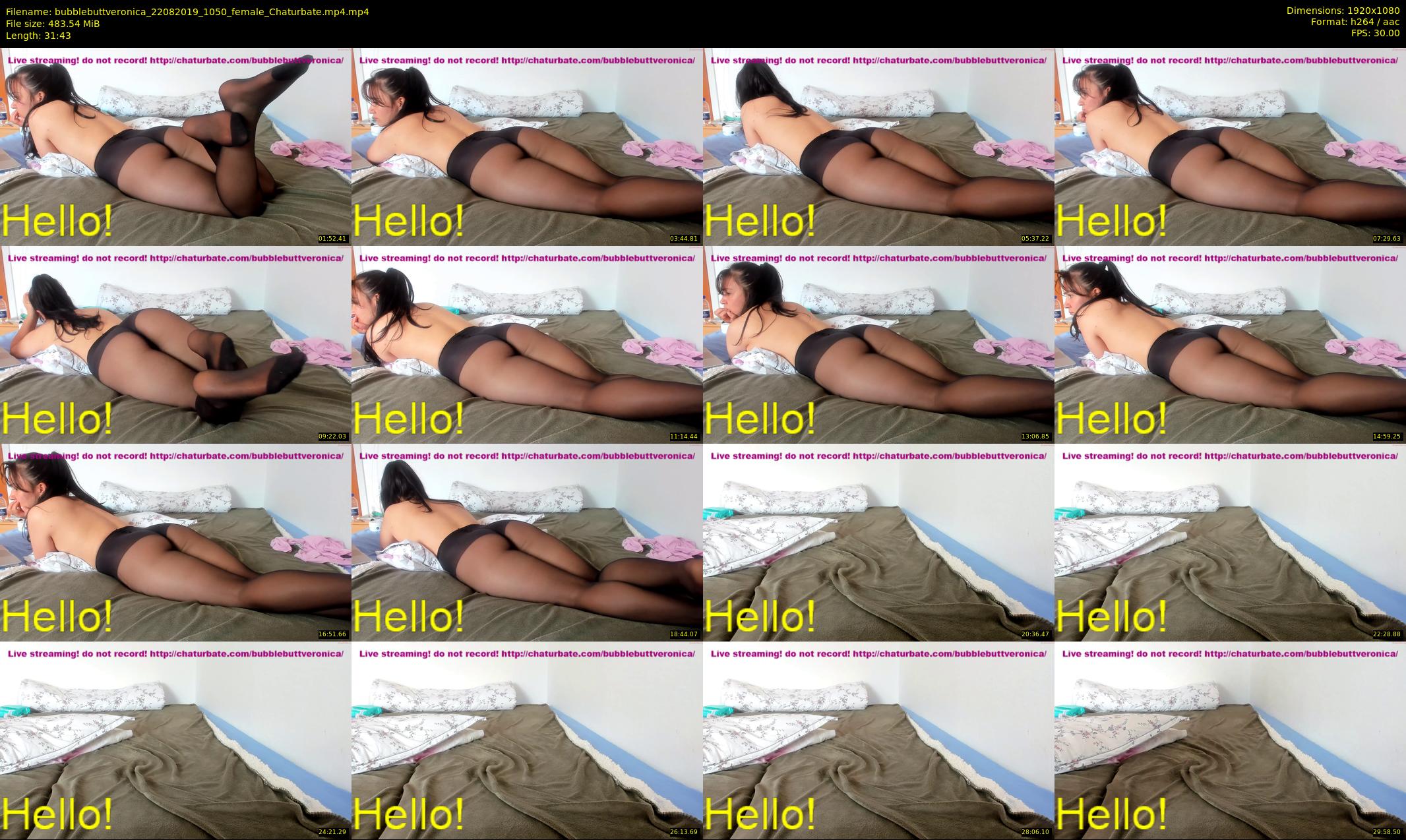 bubblebuttveronica — 32 minute Chaturbate female cam show recording, 1080p, Aug 22, 2019