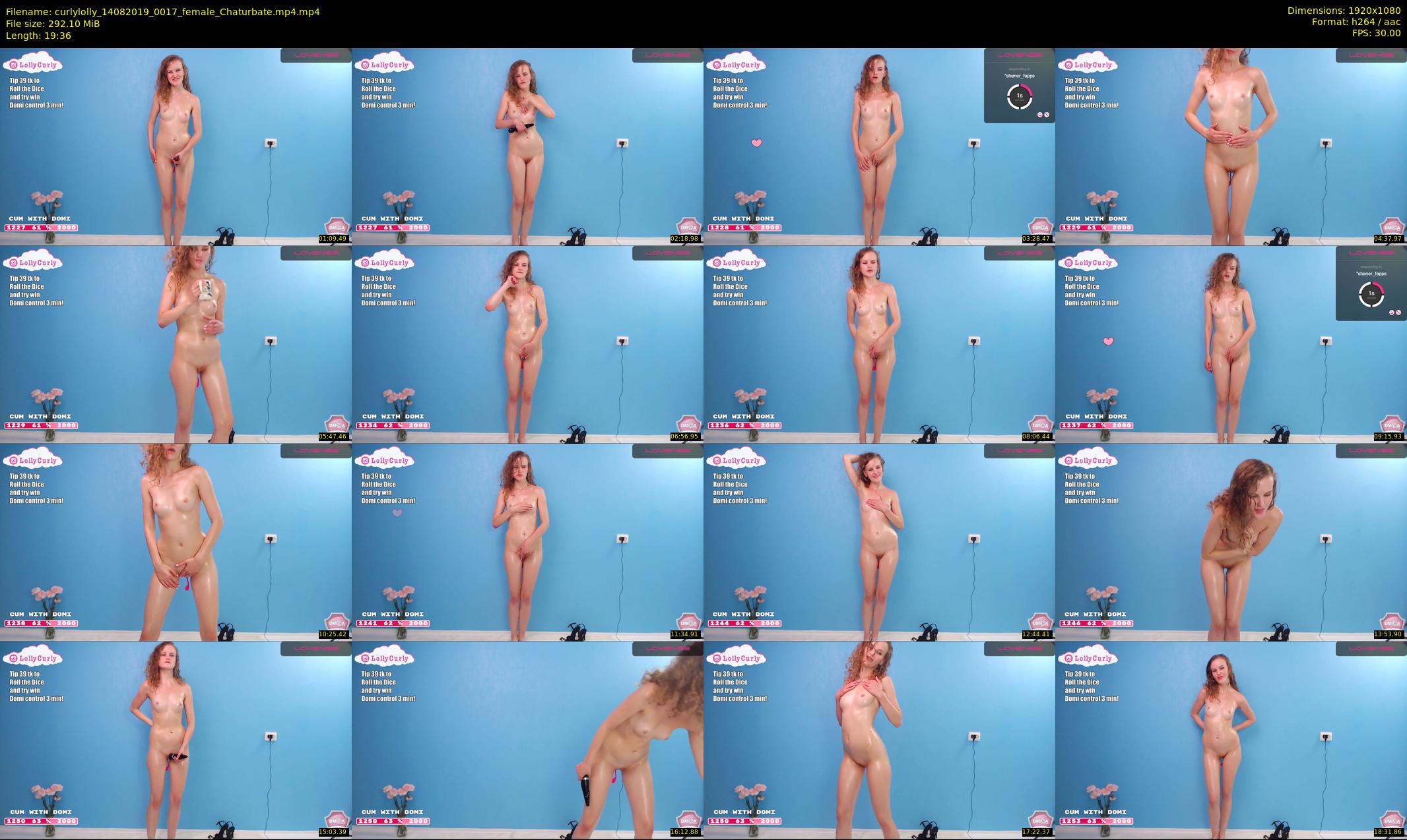 curlylolly — 20 minute Chaturbate female cam show recording, 1080p, Aug 14, 2019