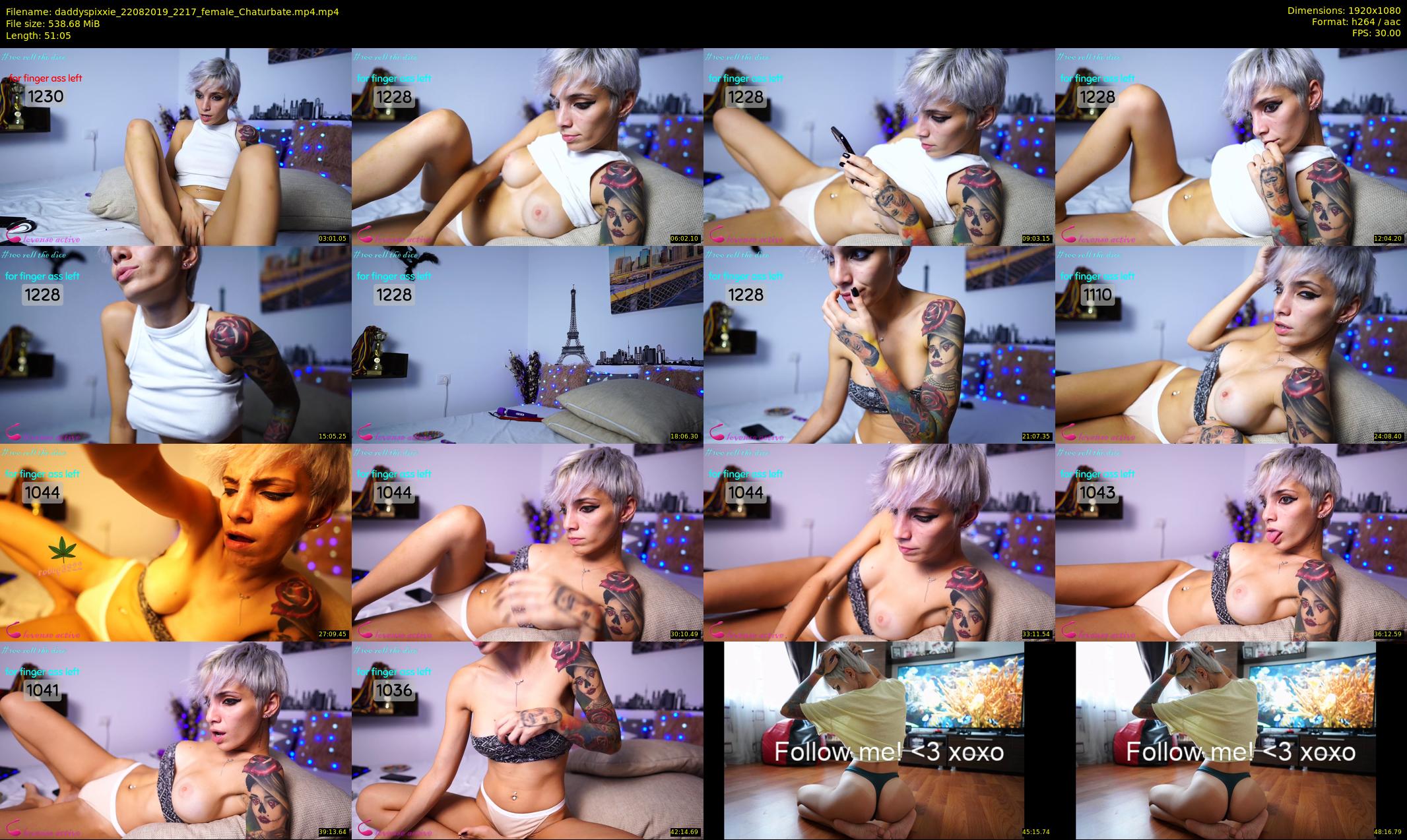 daddyspixxie — 52 minute Chaturbate female cam show recording, 1080p, Aug 22, 2019