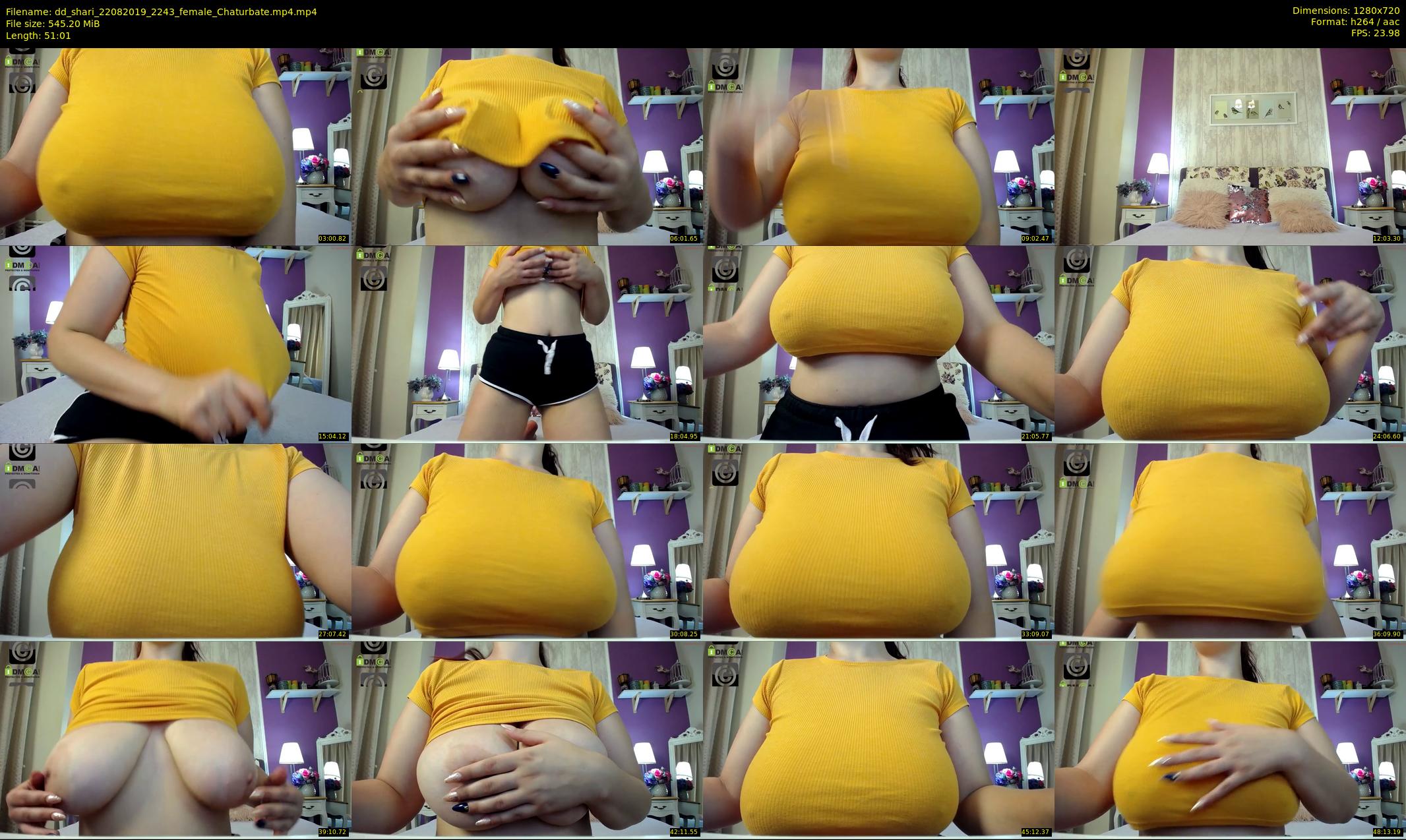 dd_shari — 52 minute Chaturbate female cam show recording, 720p, Aug 22, 2019