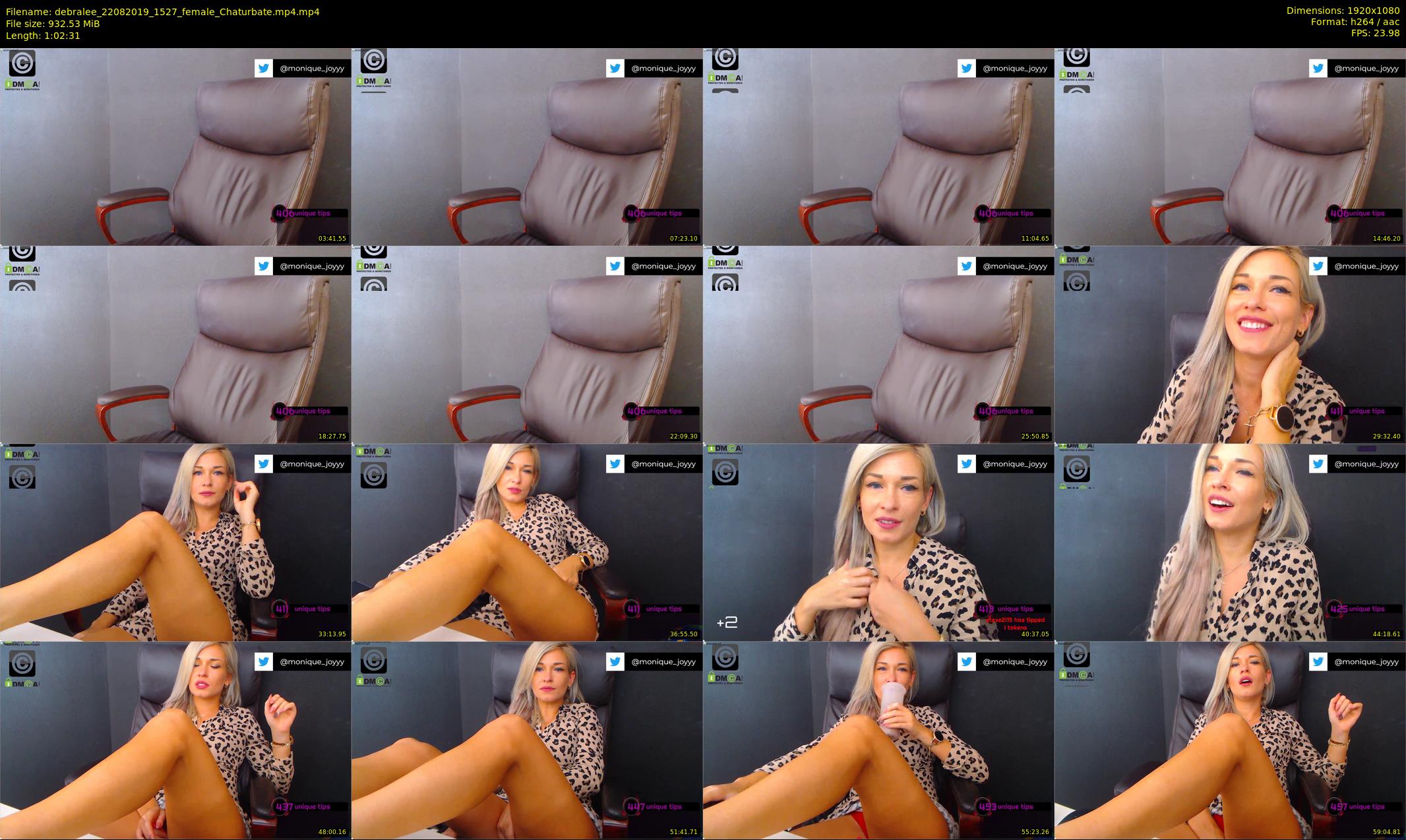 debralee — 63 minute Chaturbate female cam show recording, 1080p, Aug 22, 2019