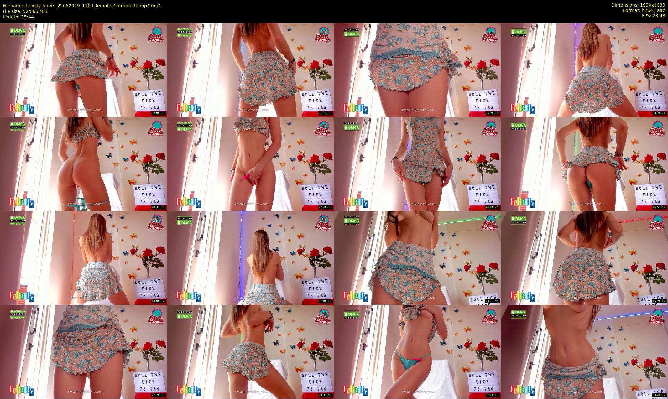 felicity_yours — 36 minute Chaturbate female cam show recording, 1080p, Aug 22, 2019