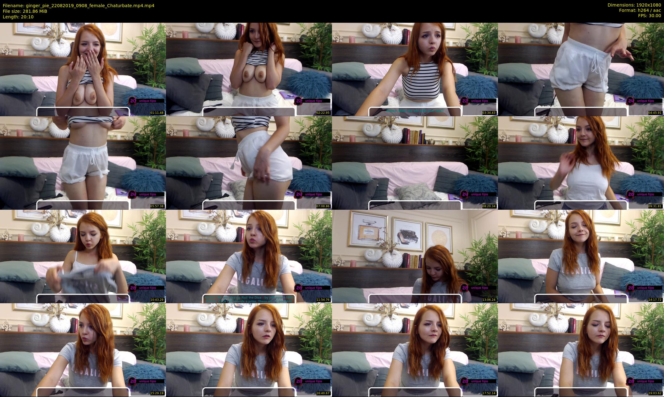 ginger_pie — 21 minute Chaturbate female cam show recording, 1080p, Aug 22, 2019