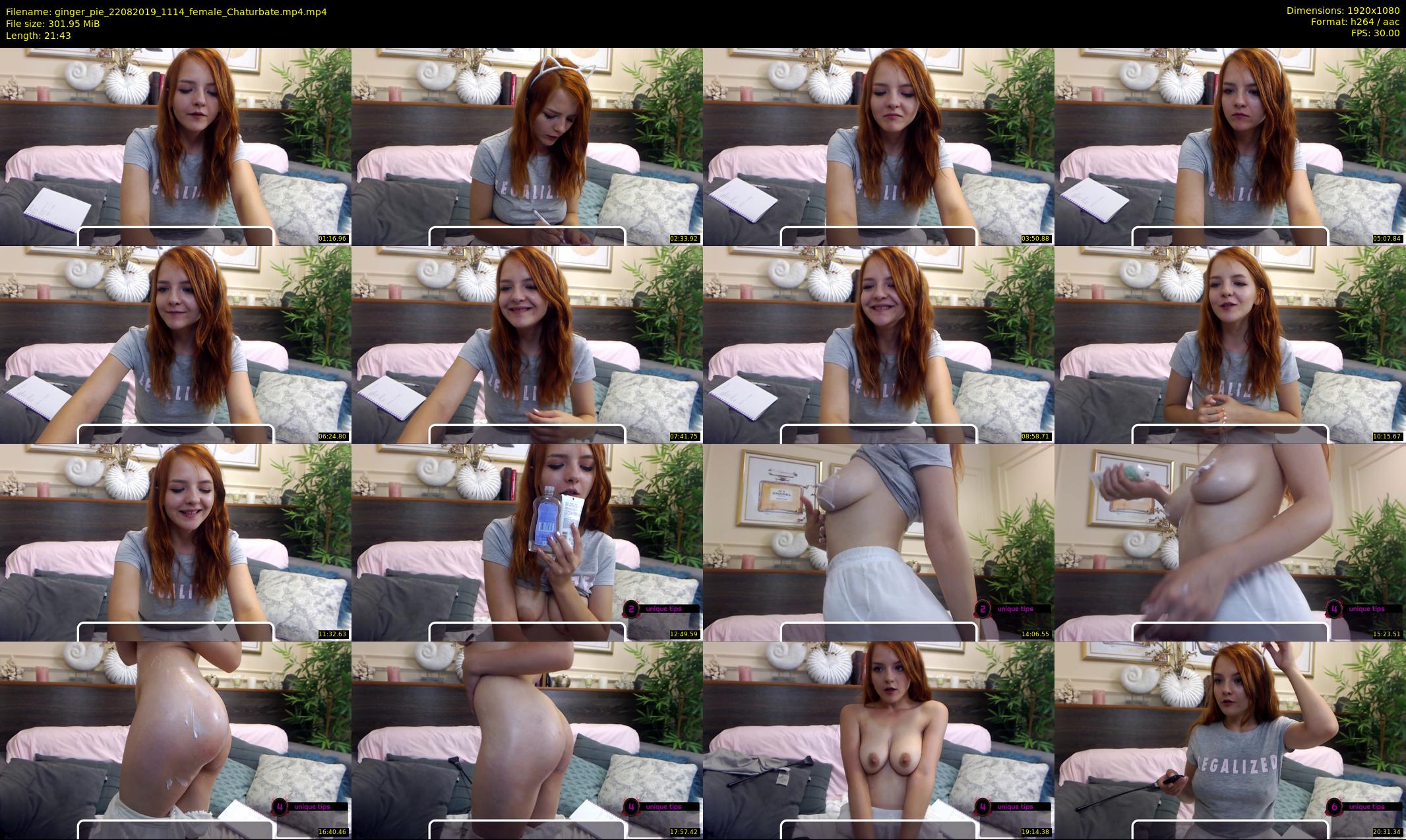 ginger_pie — 22 minute Chaturbate female cam show recording, 1080p, Aug 22, 2019