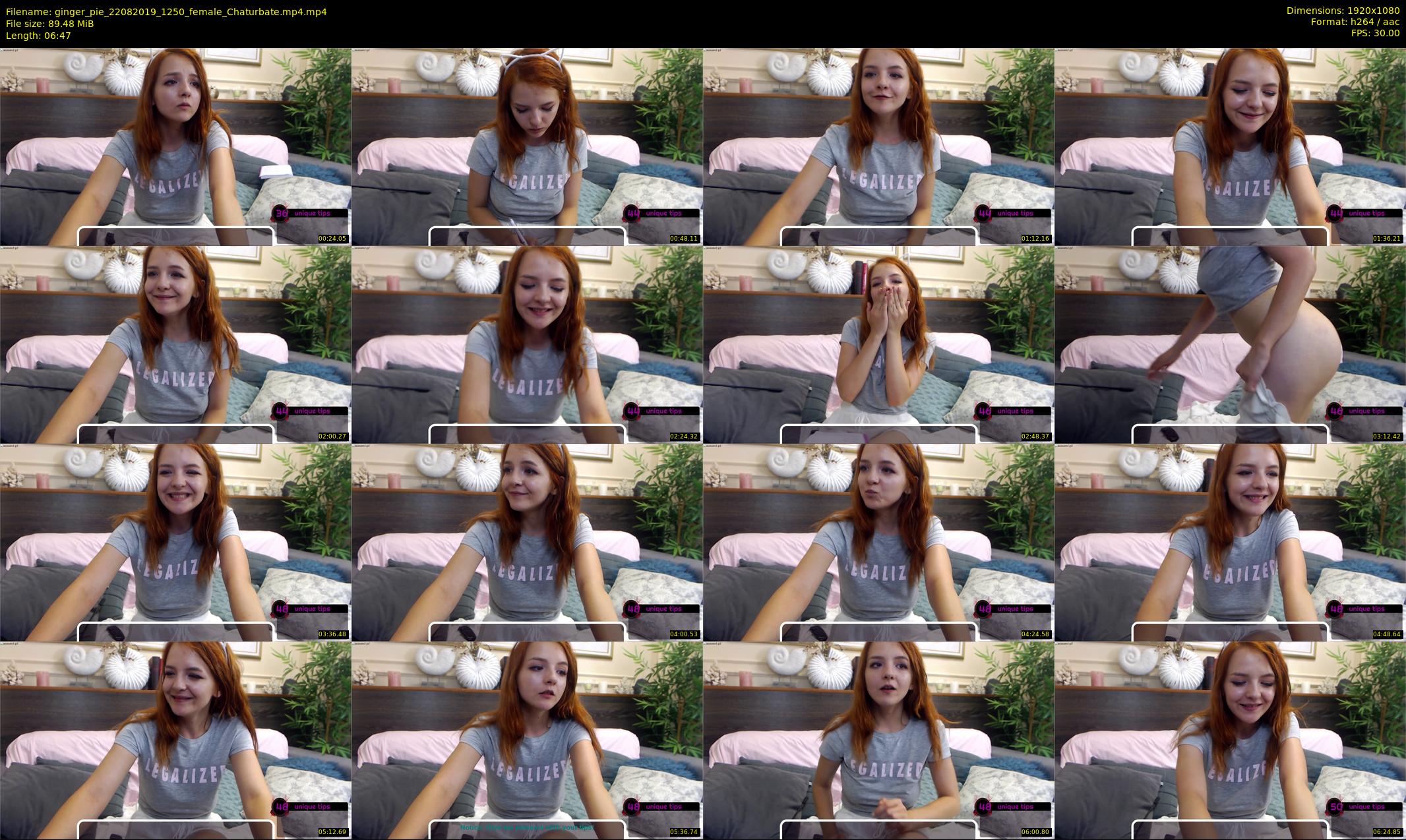 ginger_pie — 7 minute Chaturbate female cam show recording, 1080p, Aug 22, 2019