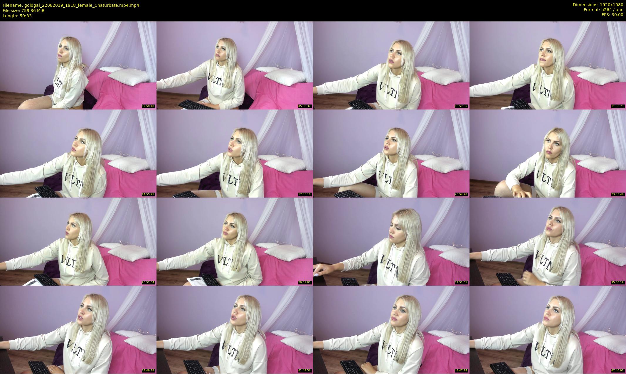 goldgal — 51 minute Chaturbate female cam show recording, 1080p, Aug 22, 2019