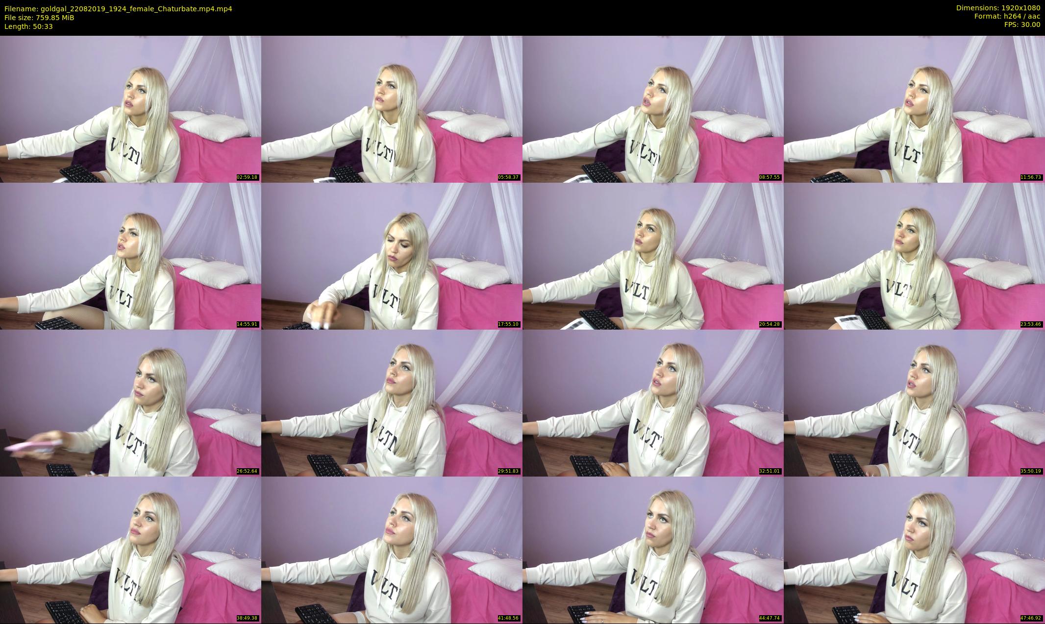 goldgal — 51 minute Chaturbate female cam show recording, 1080p, Aug 22, 2019