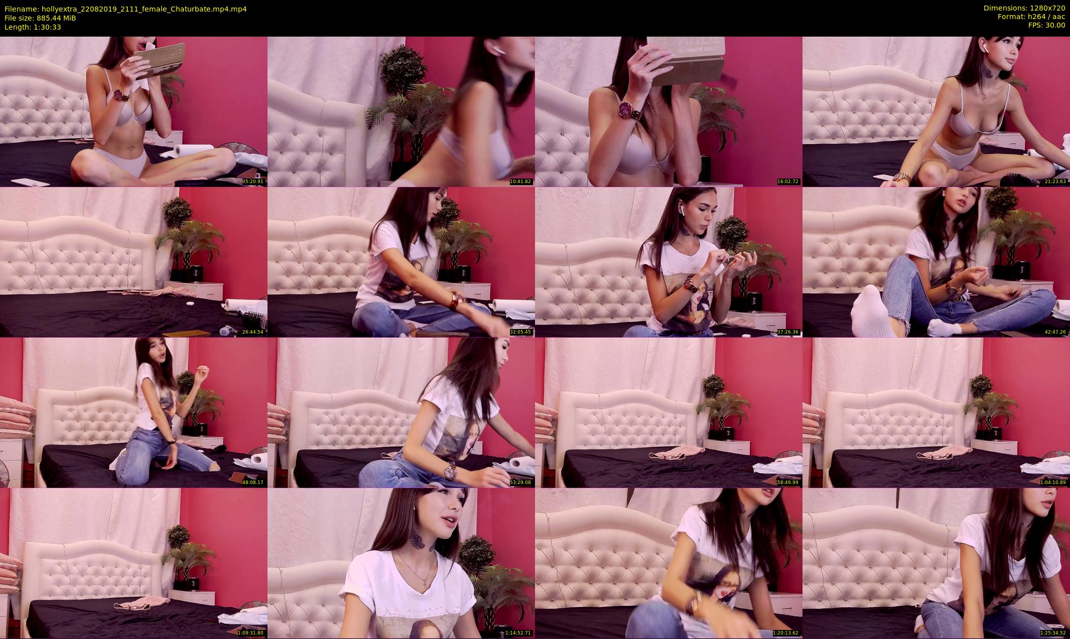 hollyextra — 91 minute Chaturbate female cam show recording, 720p, Aug 22, 2019