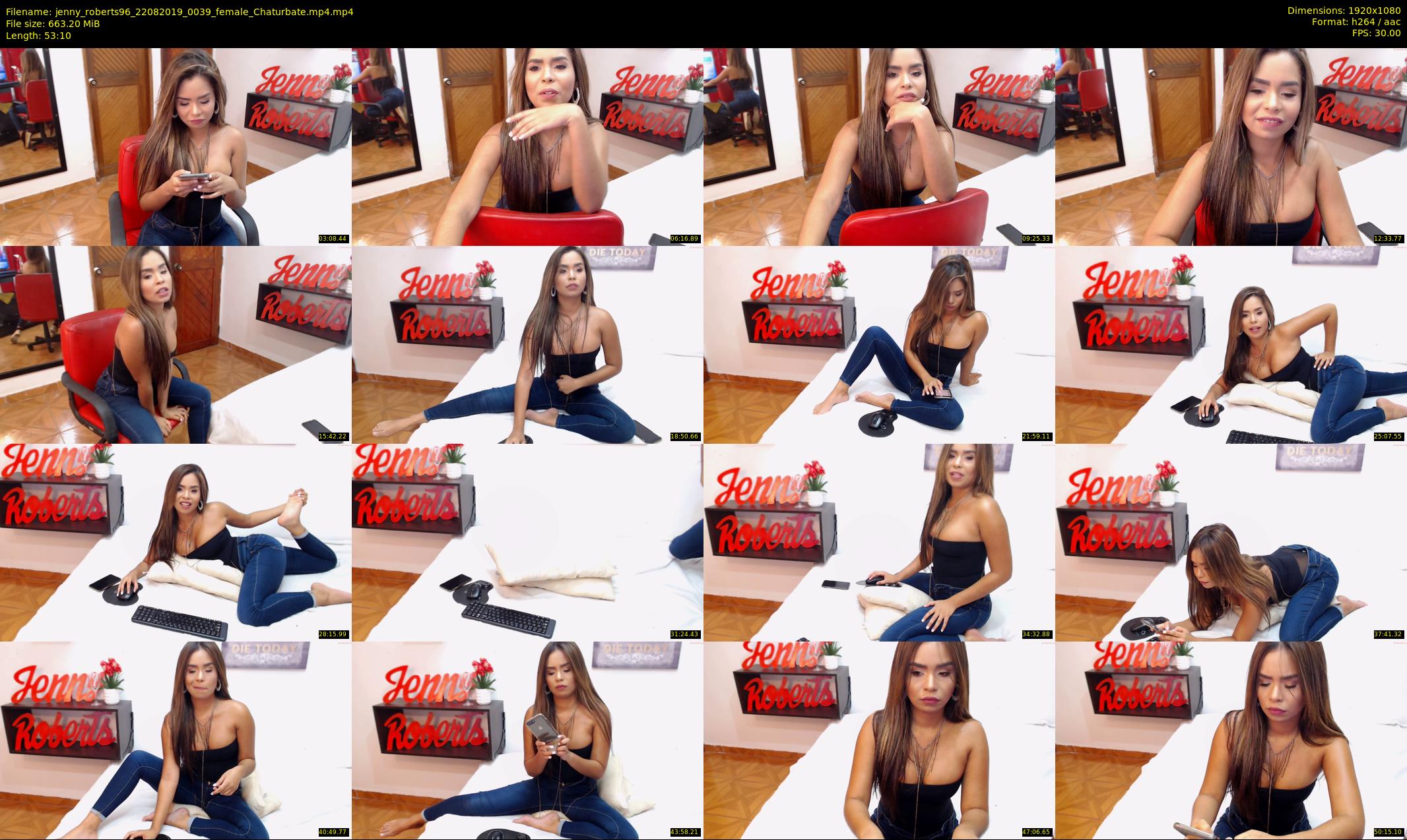 jenny_roberts96 — 54 minute Chaturbate female cam show recording, 1080p, Aug 22, 2019