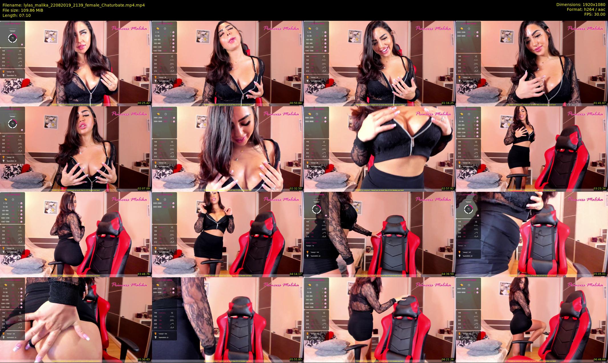 lylas_malika — 8 minute Chaturbate female cam show recording, 1080p, Aug 22, 2019