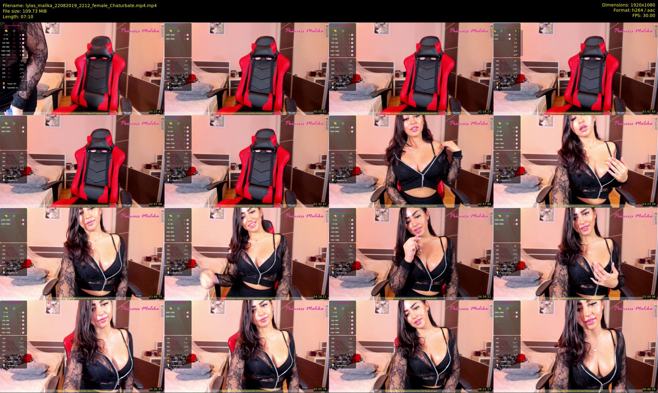 lylas_malika — 8 minute Chaturbate female cam show recording, 1080p, Aug 22, 2019