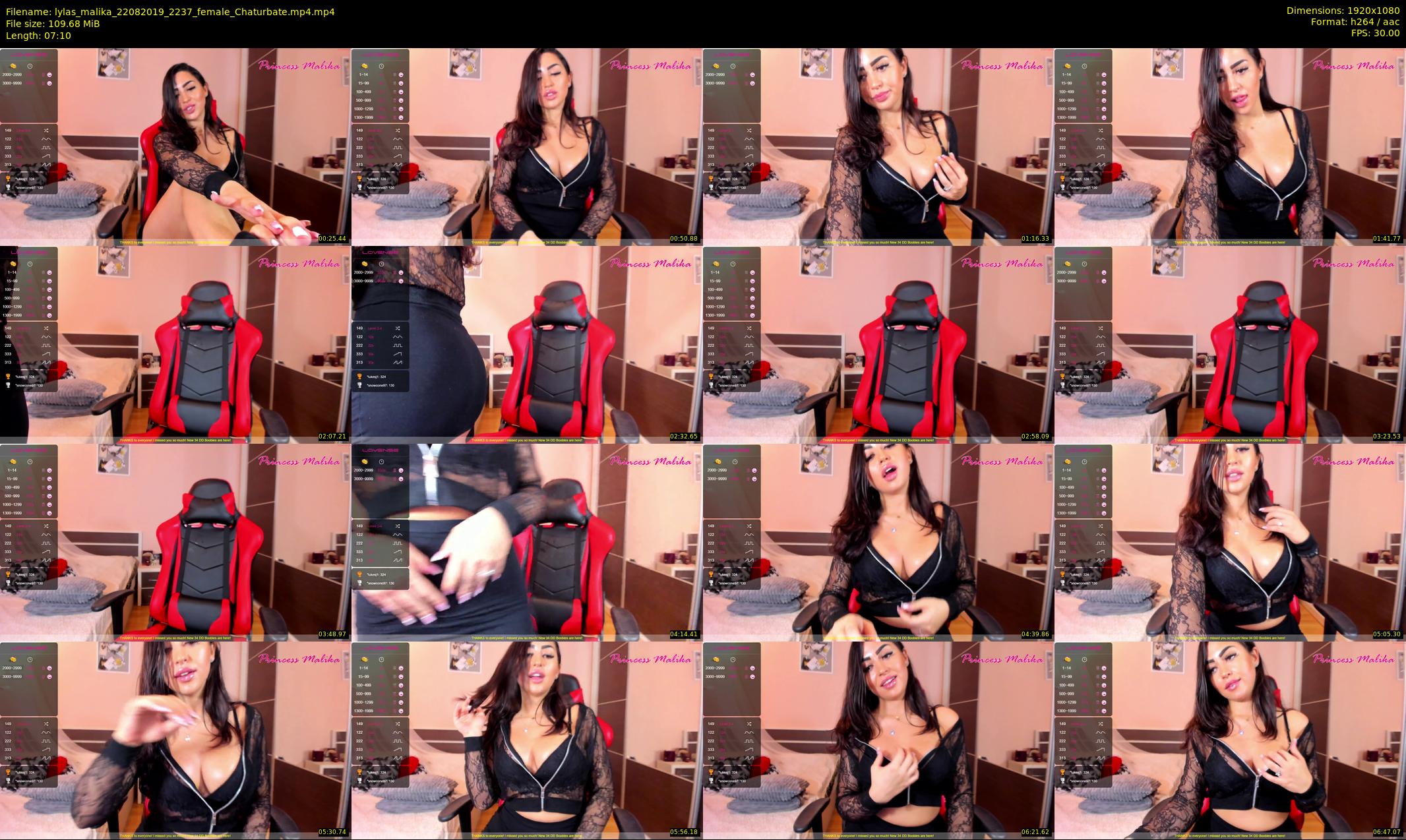 lylas_malika — 8 minute Chaturbate female cam show recording, 1080p, Aug 22, 2019