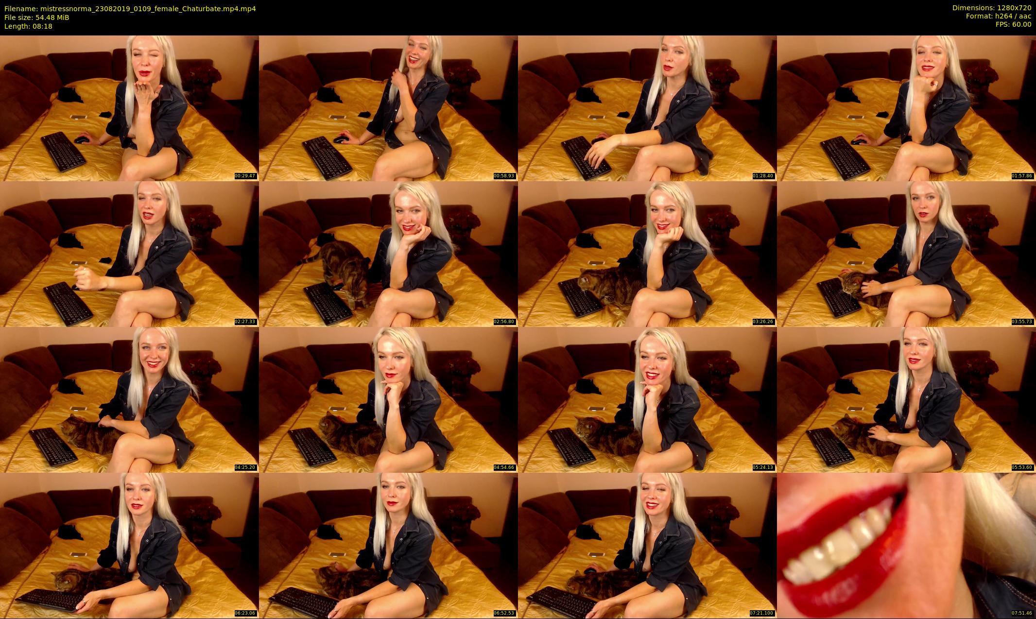 mistressnorma — 9 minute Chaturbate female cam show recording, 720p, Aug 23, 2019