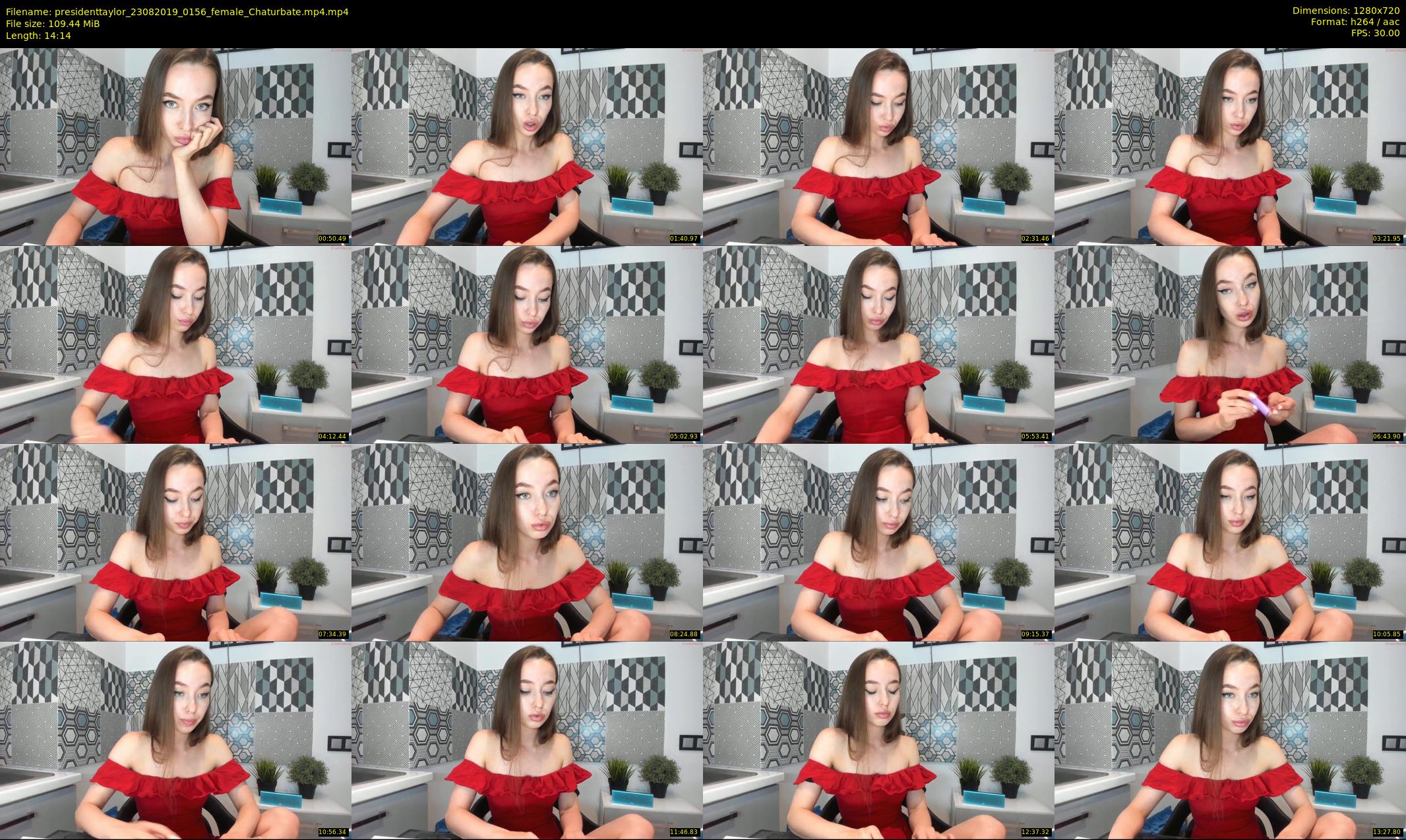 presidenttaylor — 15 minute Chaturbate female cam show recording, 720p, Aug 23, 2019