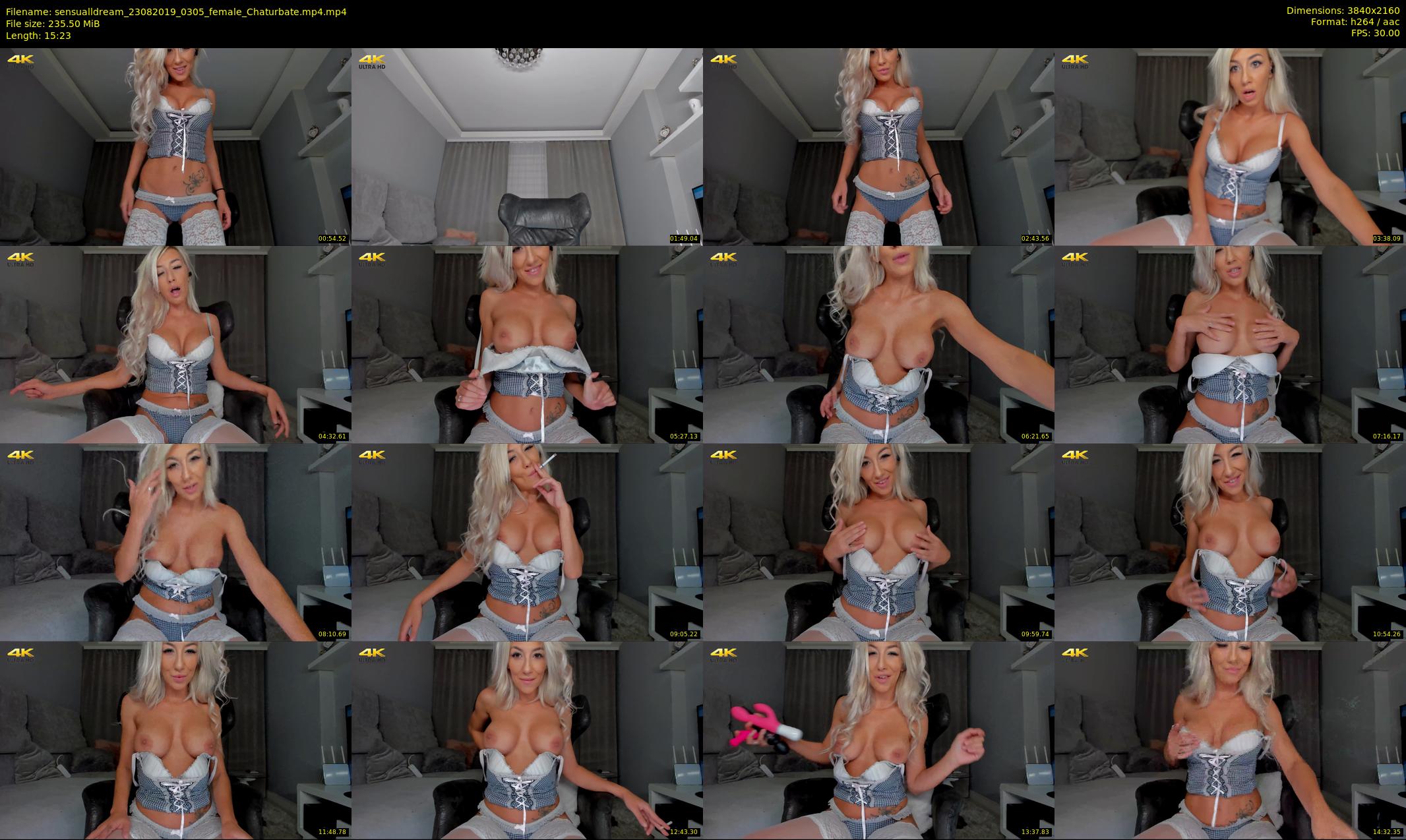 sensualldream — 16 minute Chaturbate female cam show recording, 4K, Aug 23, 2019