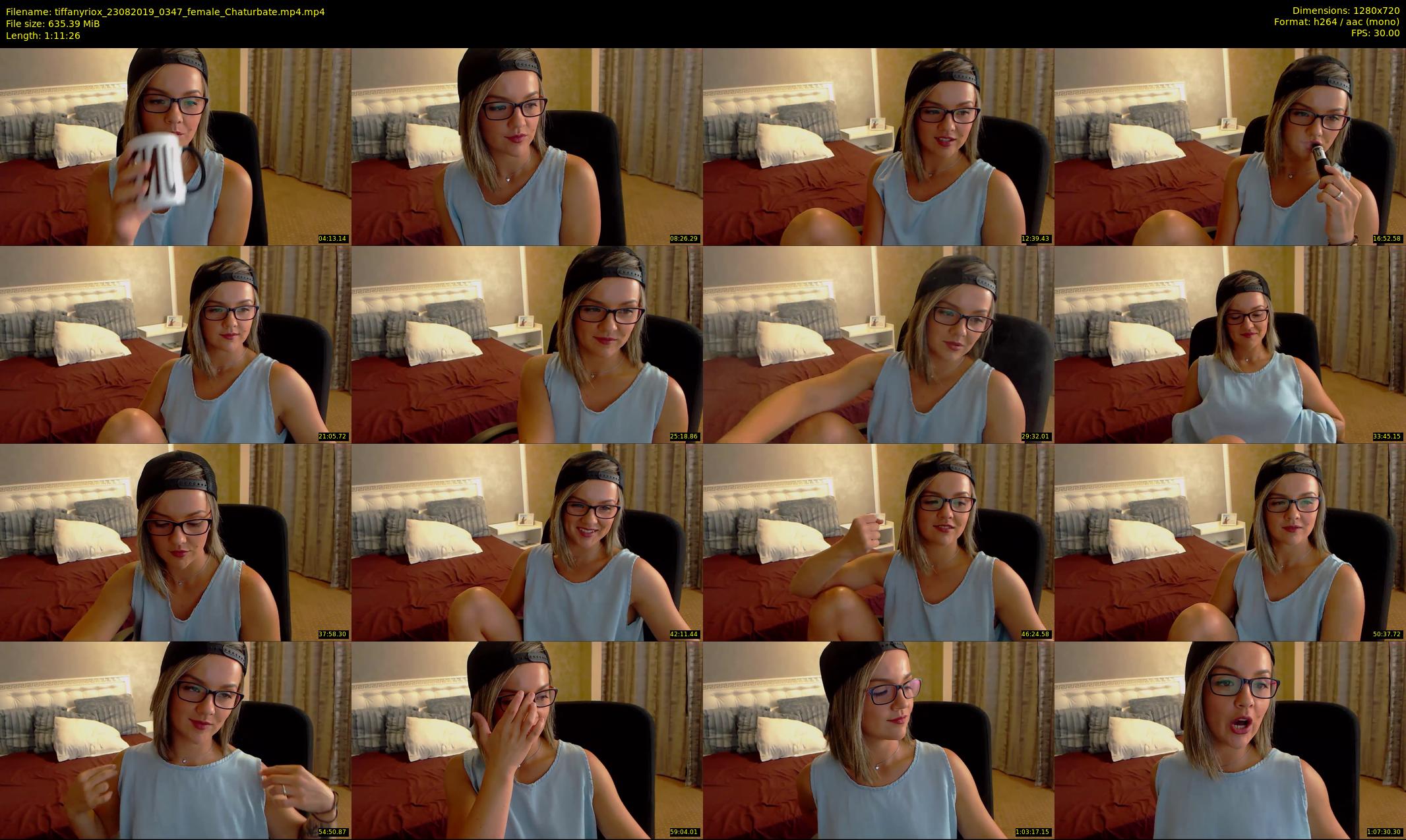 tiffanyriox — 72 minute Chaturbate female cam show recording, 720p, Aug 23, 2019