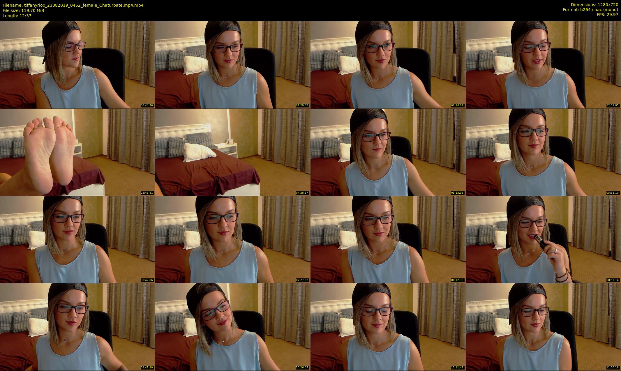 tiffanyriox — 13 minute Chaturbate female cam show recording, 720p, Aug 23, 2019