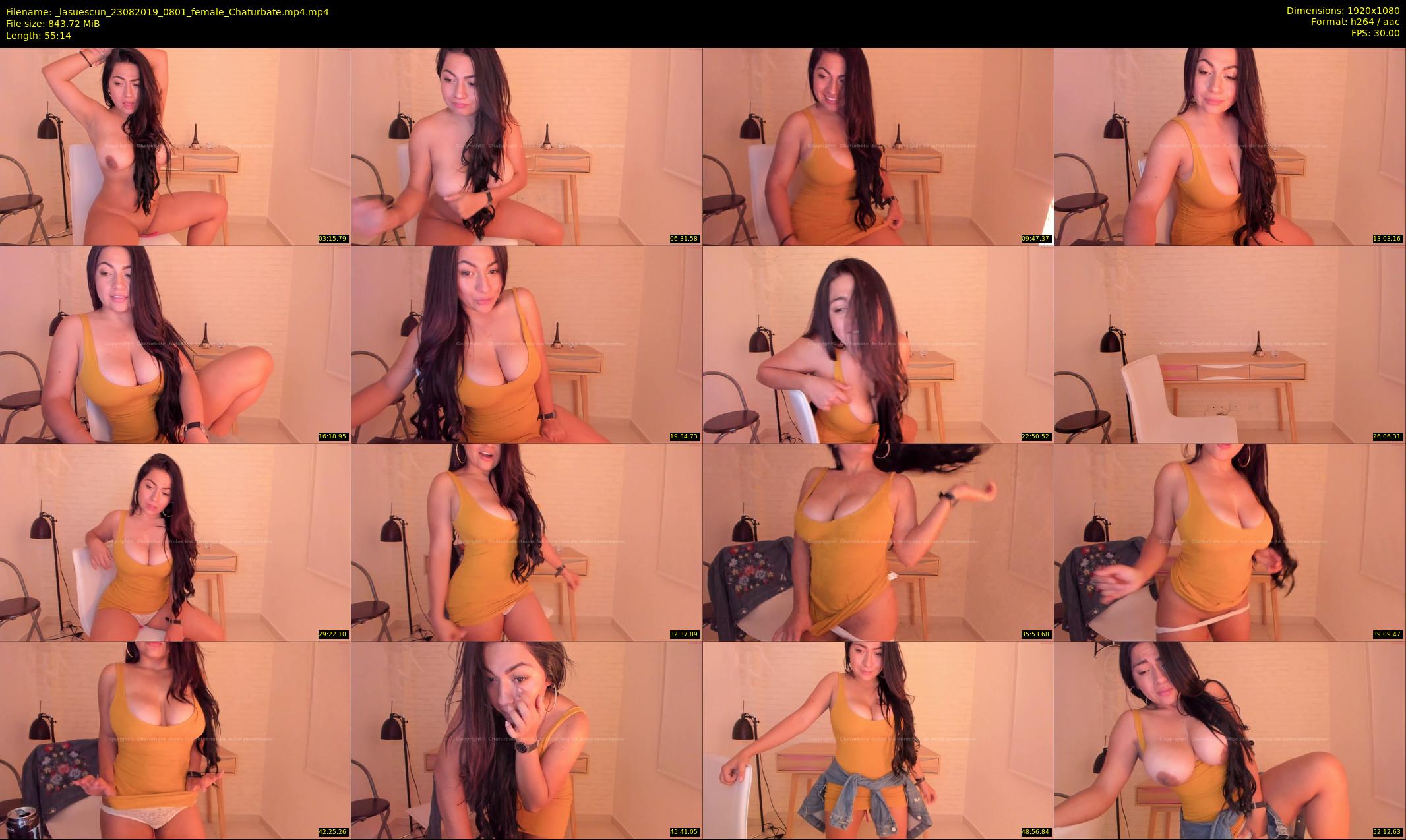_lasuescun — 56 minute Chaturbate female cam show recording, 1080p, Aug 23, 2019