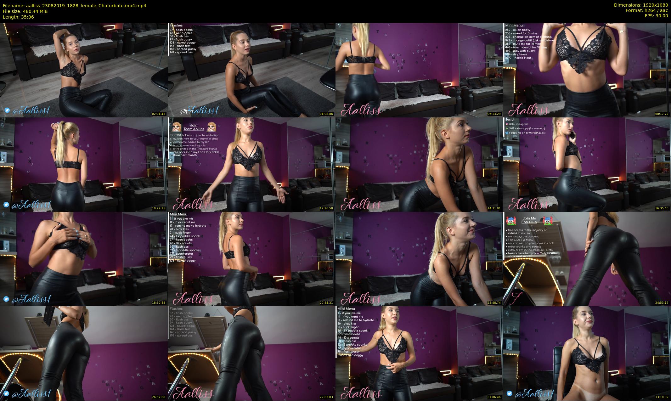 aalliss — 36 minute Chaturbate female cam show recording, 1080p, Aug 23, 2019