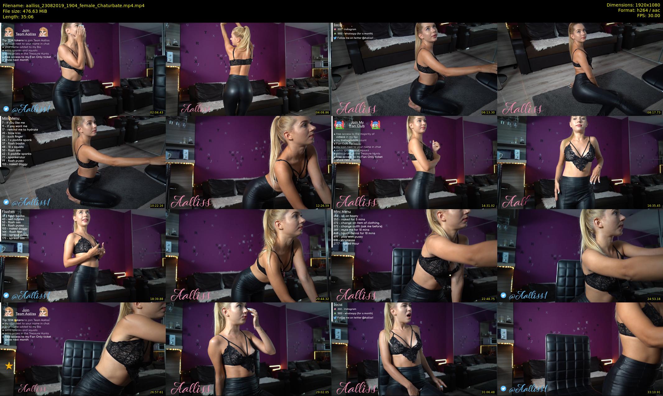 aalliss — 36 minute Chaturbate female cam show recording, 1080p, Aug 23, 2019