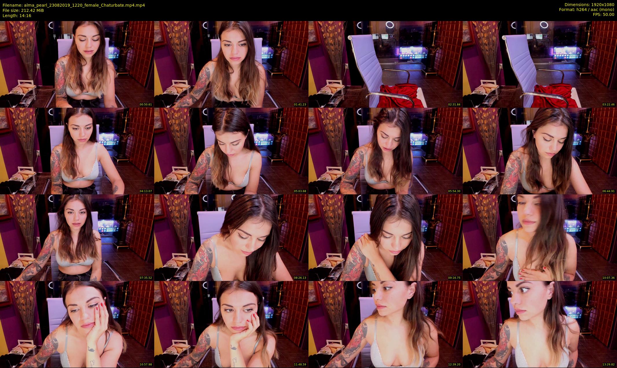 alma_pearl — 15 minute Chaturbate female cam show recording, 1080p, Aug 23, 2019