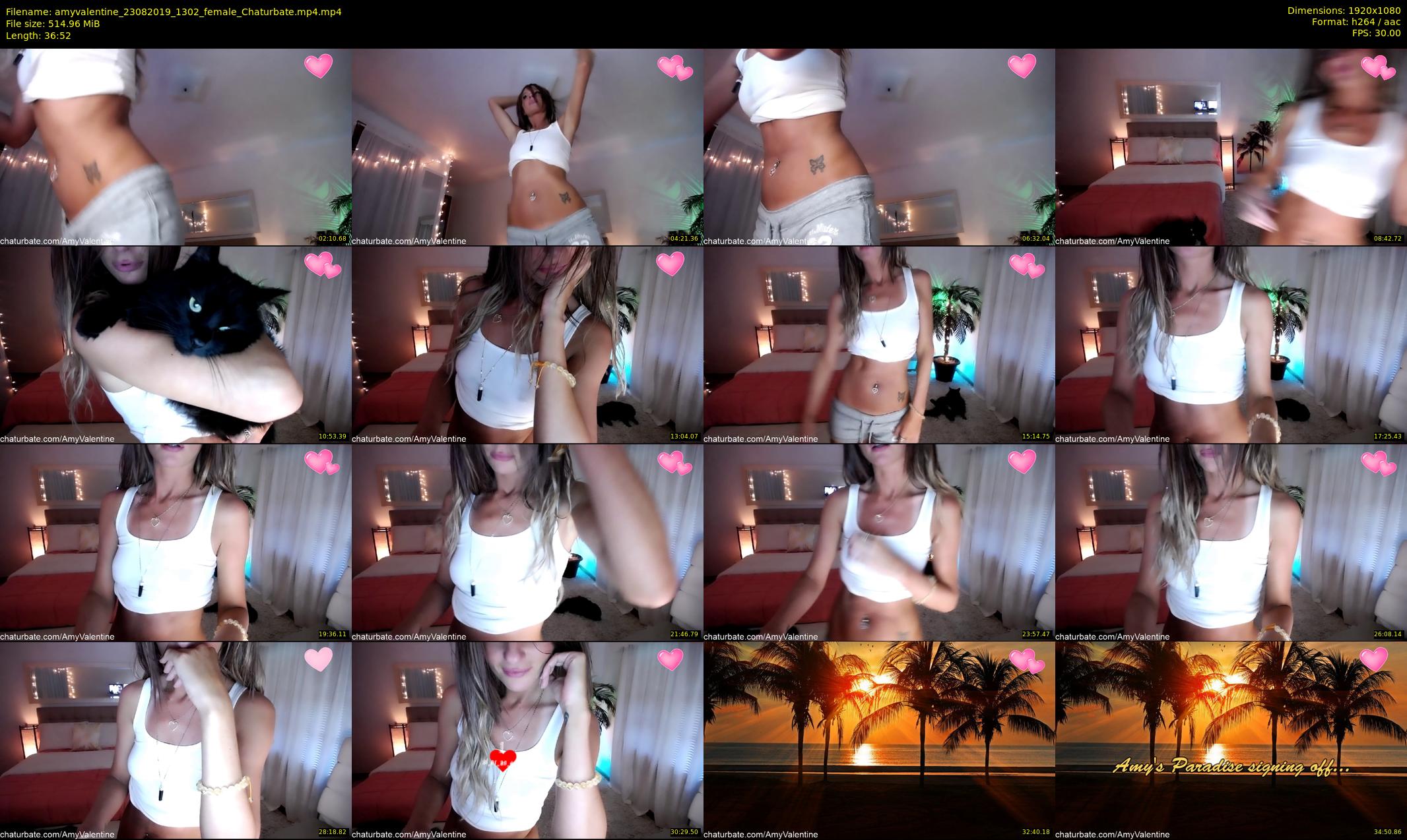 amyvalentine — 37 minute Chaturbate female cam show recording, 1080p, Aug 23, 2019