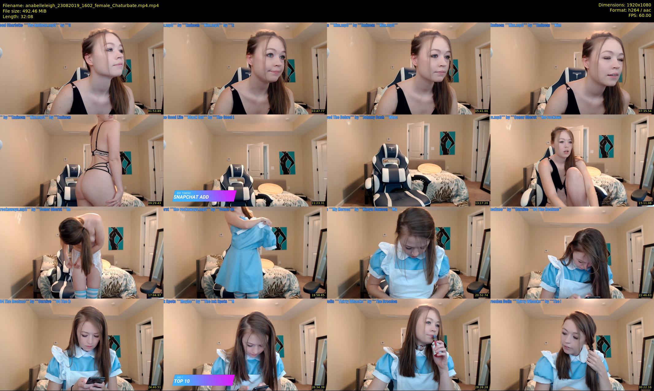 anabelleleigh — 33 minute Chaturbate female cam show recording, 1080p, Aug 23, 2019