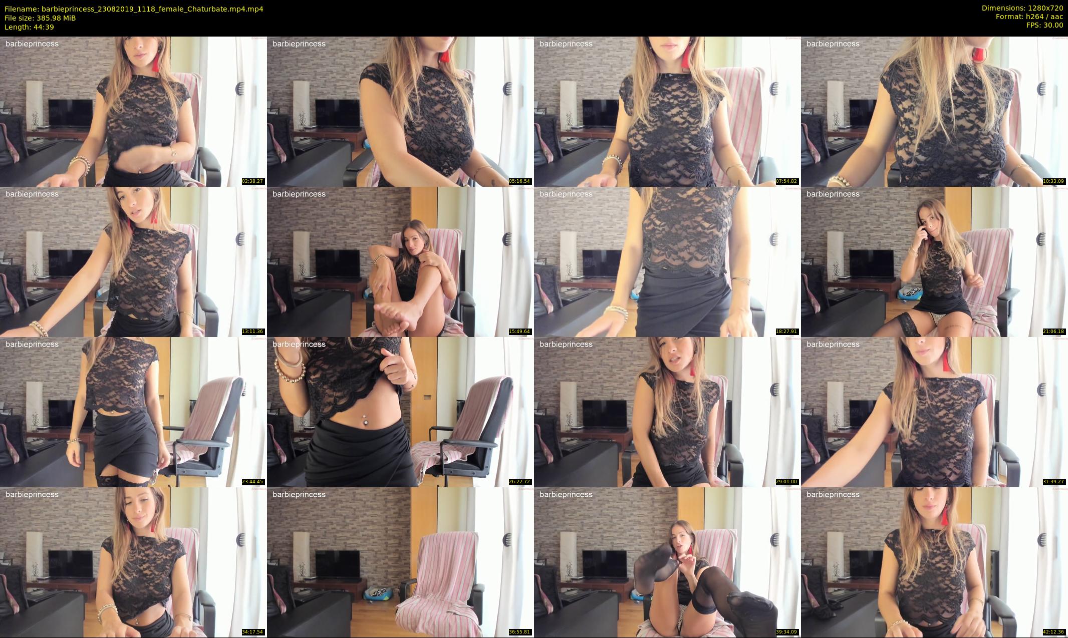 barbieprincess — 45 minute Chaturbate female cam show recording, 720p, Aug 23, 2019