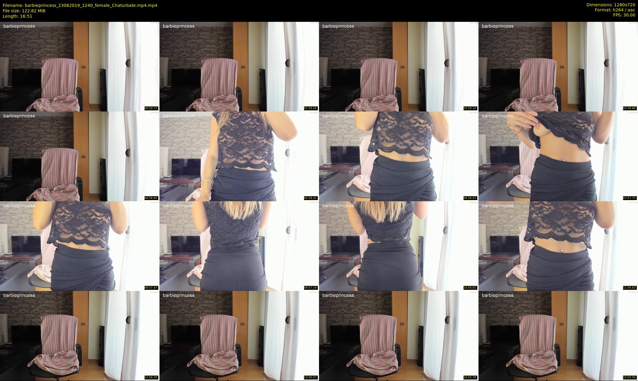barbieprincess — 17 minute Chaturbate female cam show recording, 720p, Aug 23, 2019