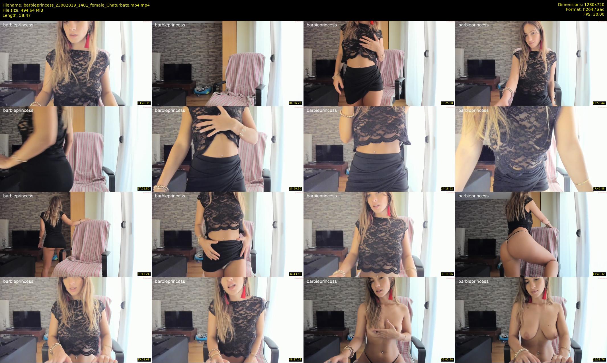 barbieprincess — 59 minute Chaturbate female cam show recording, 720p, Aug 23, 2019