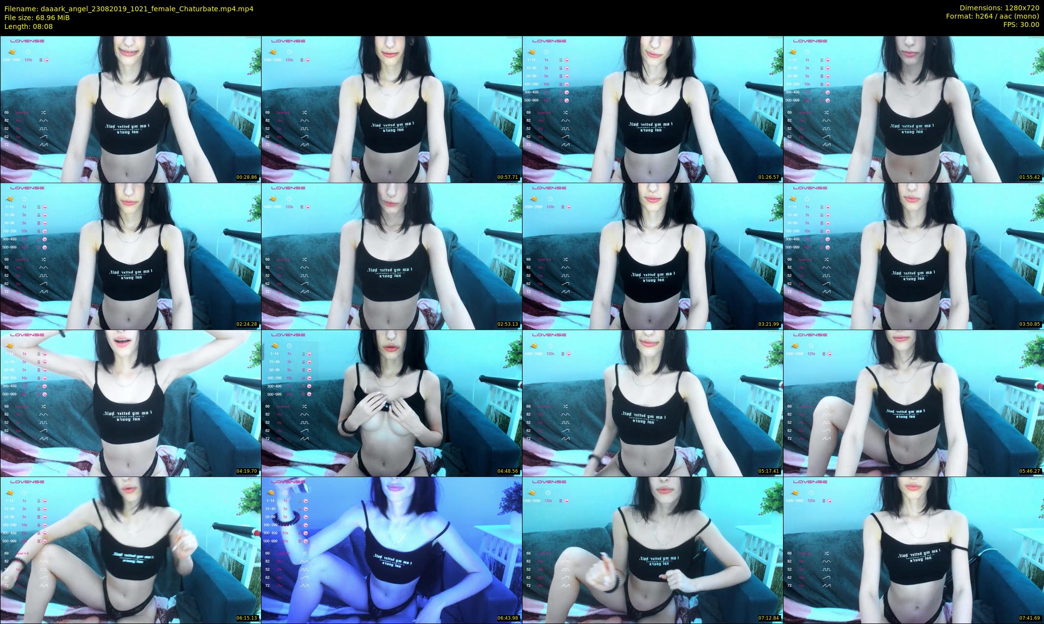 daaark_angel — 9 minute Chaturbate female cam show recording, 720p, Aug 23, 2019