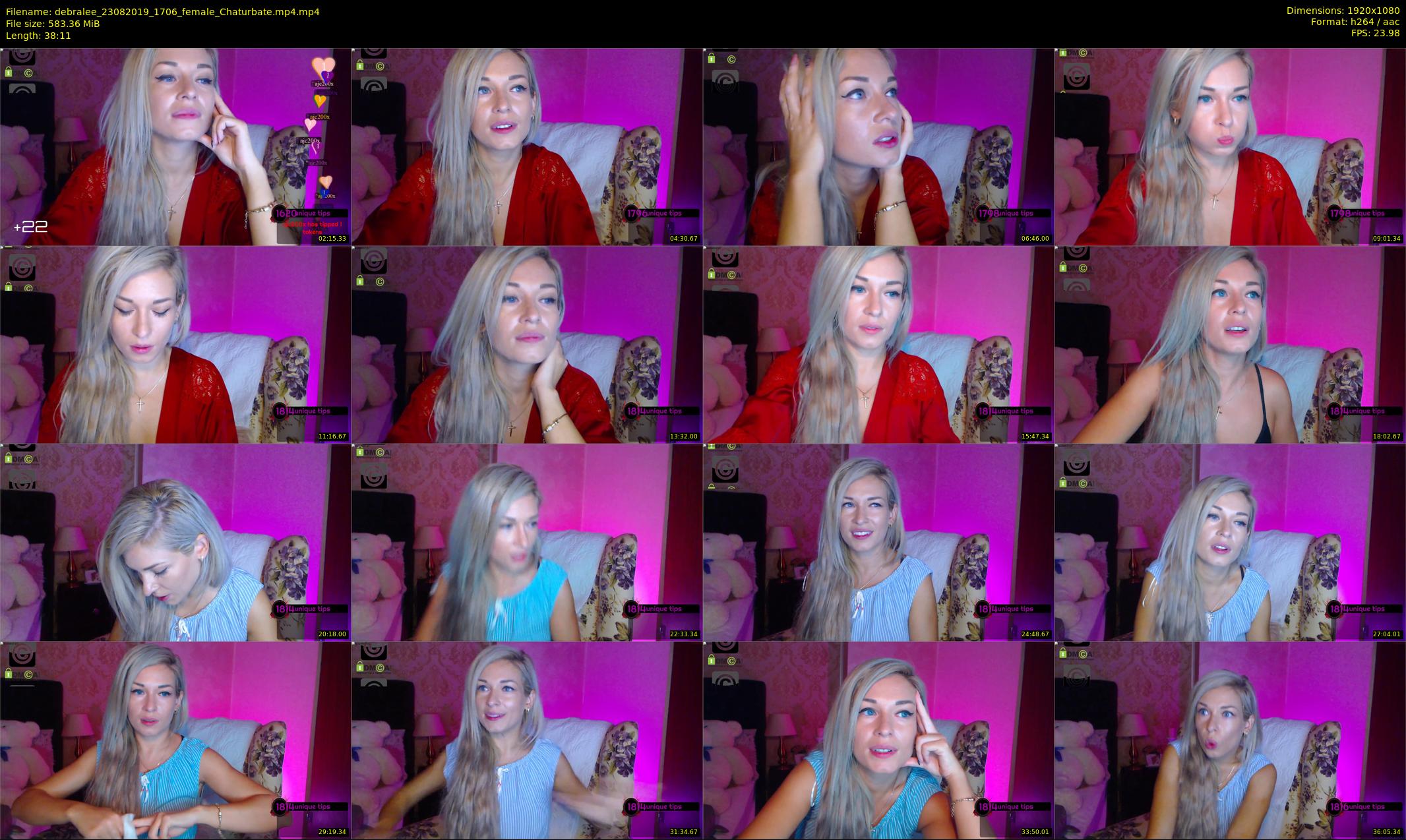 debralee — 39 minute Chaturbate female cam show recording, 1080p, Aug 23, 2019