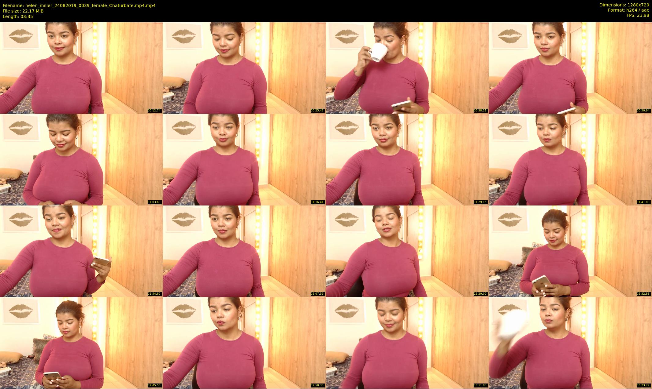 helen_miller — 4 minute Chaturbate female cam show recording, 720p, Aug 24, 2019