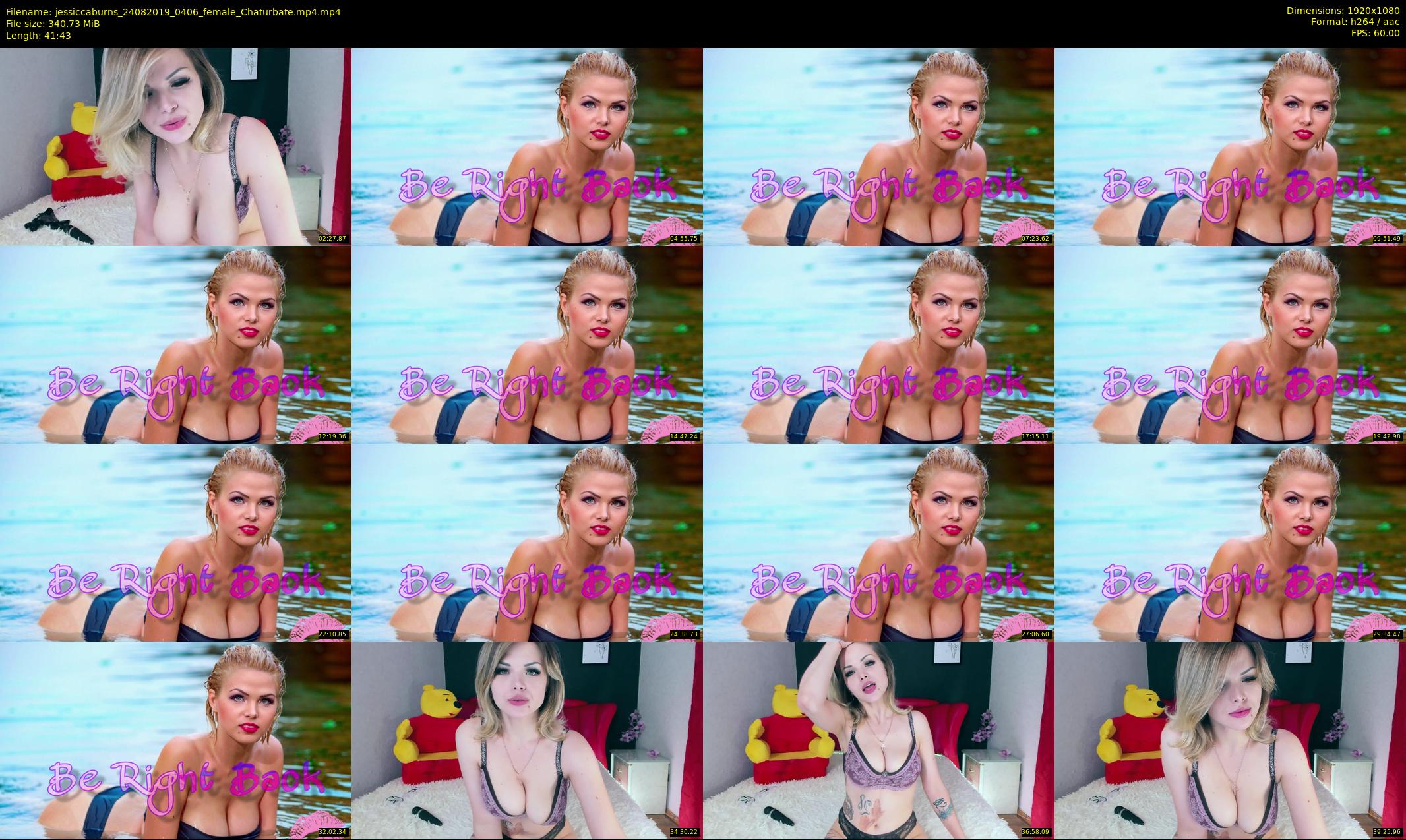 jessiccaburns — 42 minute Chaturbate female cam show recording, 1080p, Aug 24, 2019