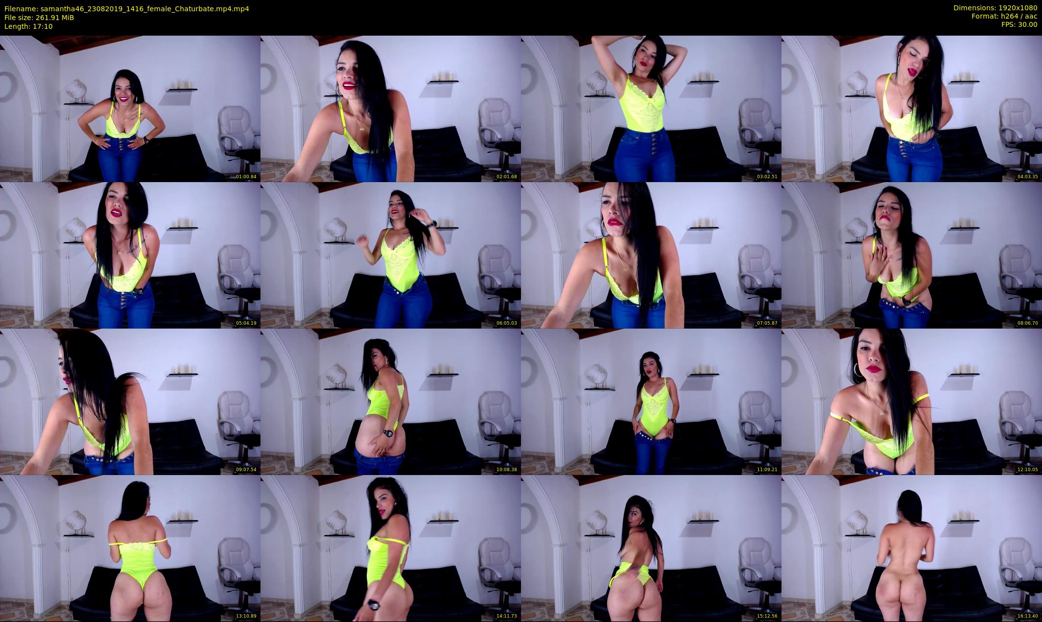 samantha46 — 18 minute Chaturbate female cam show recording, 1080p, Aug 23, 2019