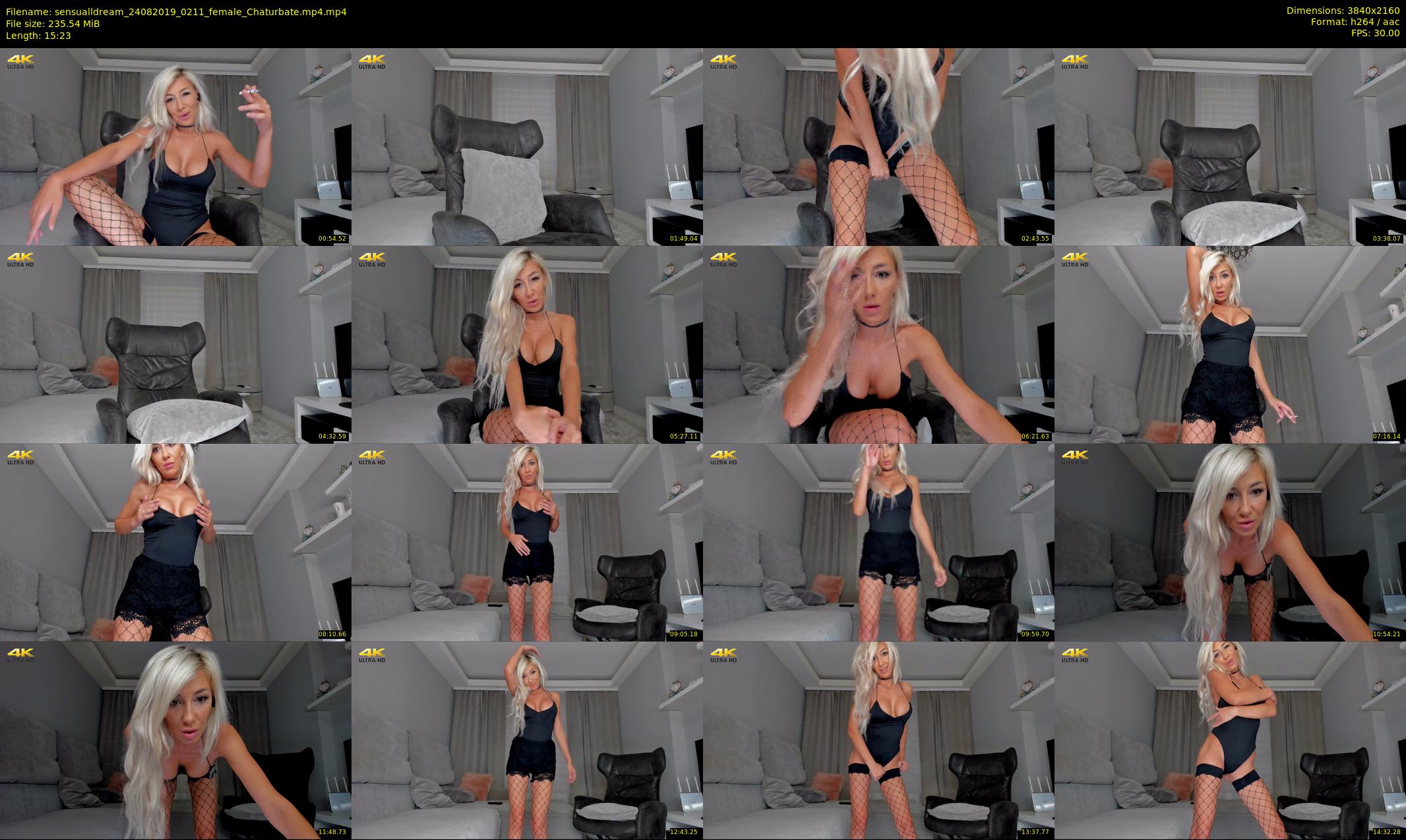 sensualldream — 16 minute Chaturbate female cam show recording, 4K, Aug 24, 2019