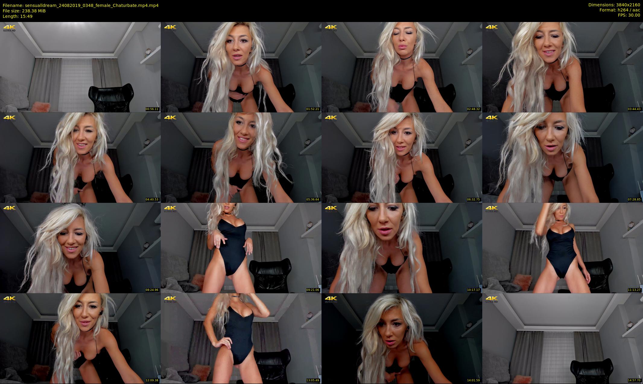 sensualldream — 16 minute Chaturbate female cam show recording, 4K, Aug 24, 2019