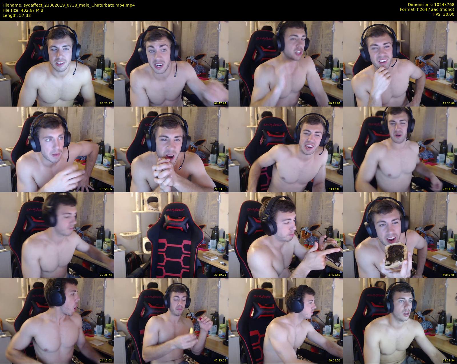 sydaffect — 58 minute Chaturbate male cam show recording, 720p, Aug 23, 2019
