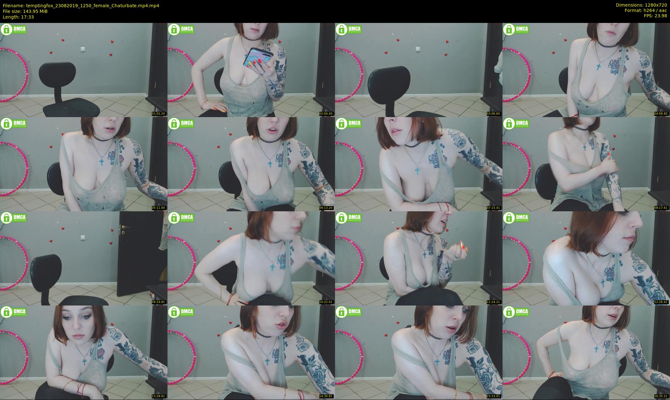 temptingfox — 18 minute Chaturbate female cam show recording, 720p, Aug 23, 2019