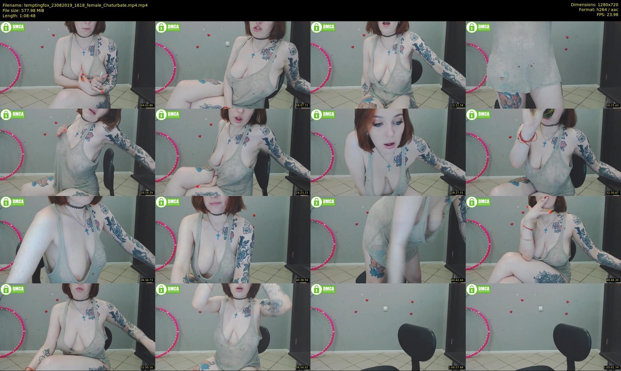 temptingfox — 69 minute Chaturbate female cam show recording, 720p, Aug 23, 2019