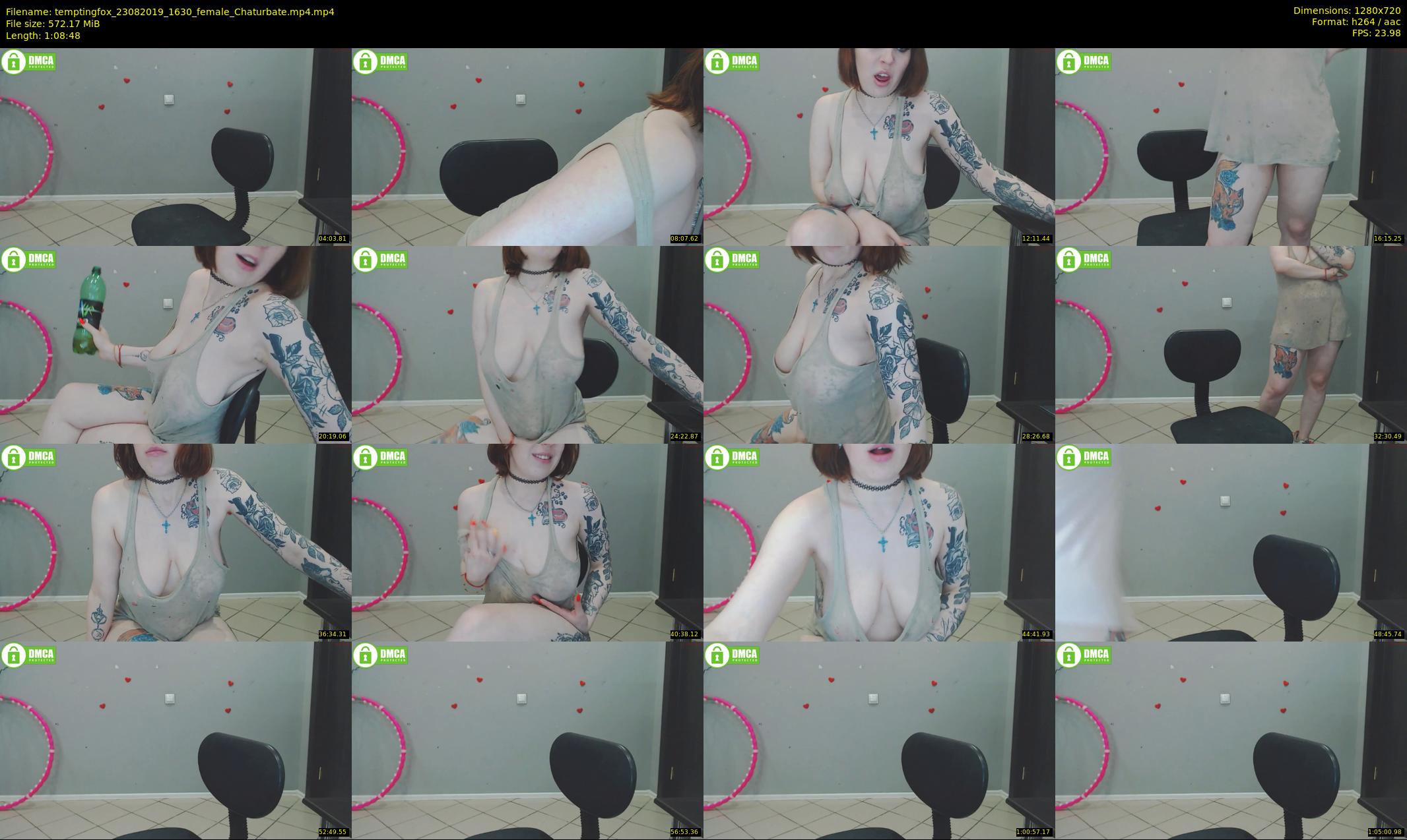 temptingfox — 69 minute Chaturbate female cam show recording, 720p, Aug 23, 2019