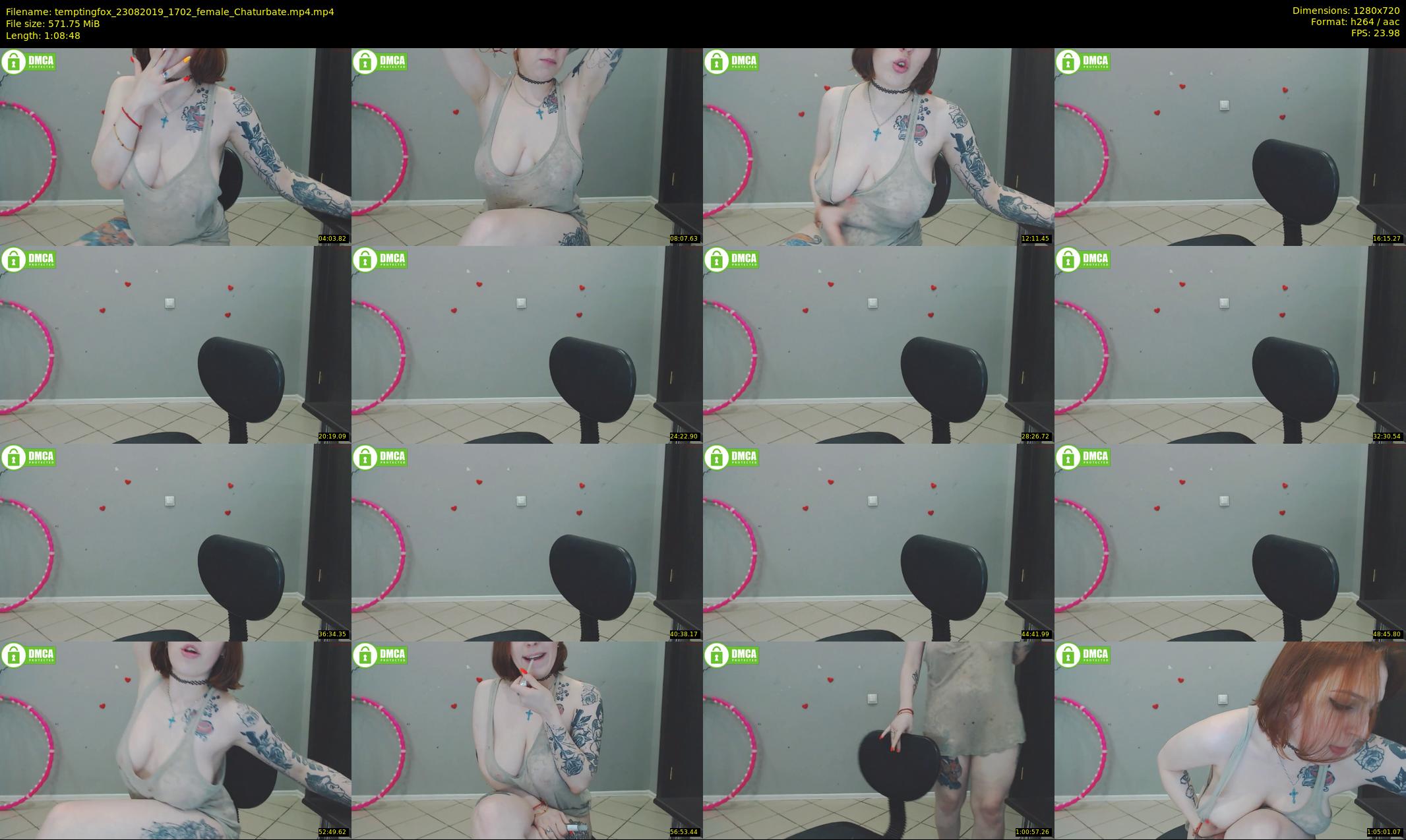 temptingfox — 69 minute Chaturbate female cam show recording, 720p, Aug 23, 2019