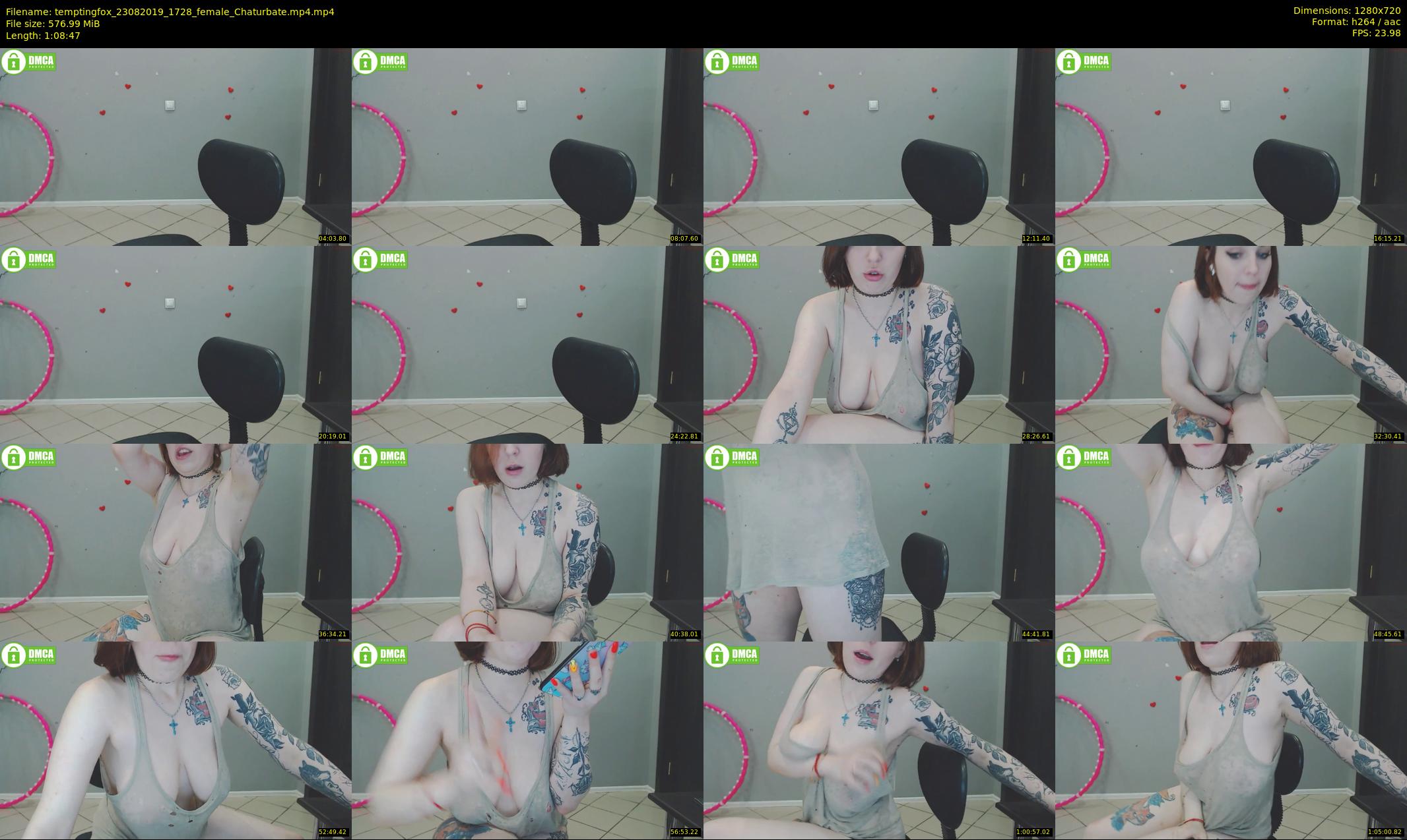 temptingfox — 69 minute Chaturbate female cam show recording, 720p, Aug 23, 2019