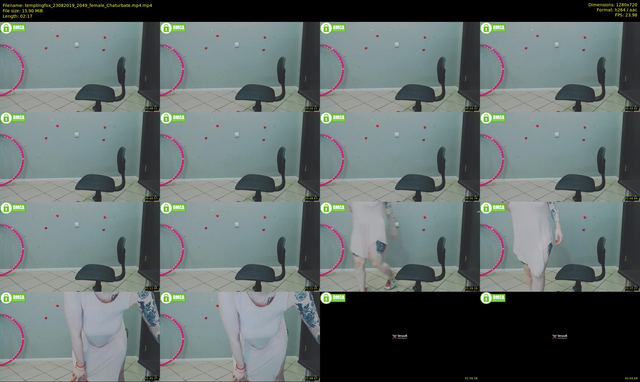 temptingfox — 3 minute Chaturbate female cam show recording, 720p, Aug 23, 2019