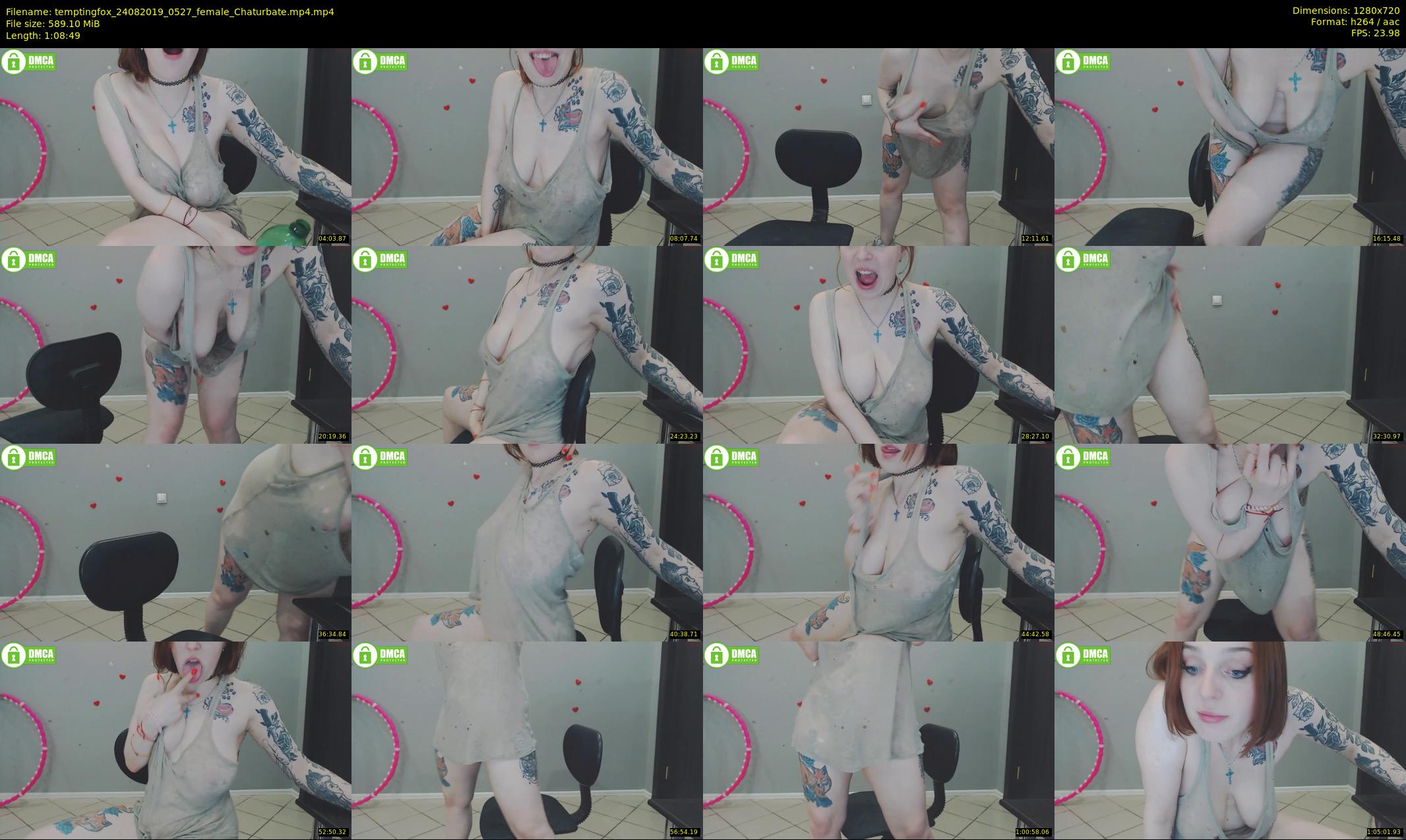 temptingfox — 69 minute Chaturbate female cam show recording, 720p, Aug 24, 2019